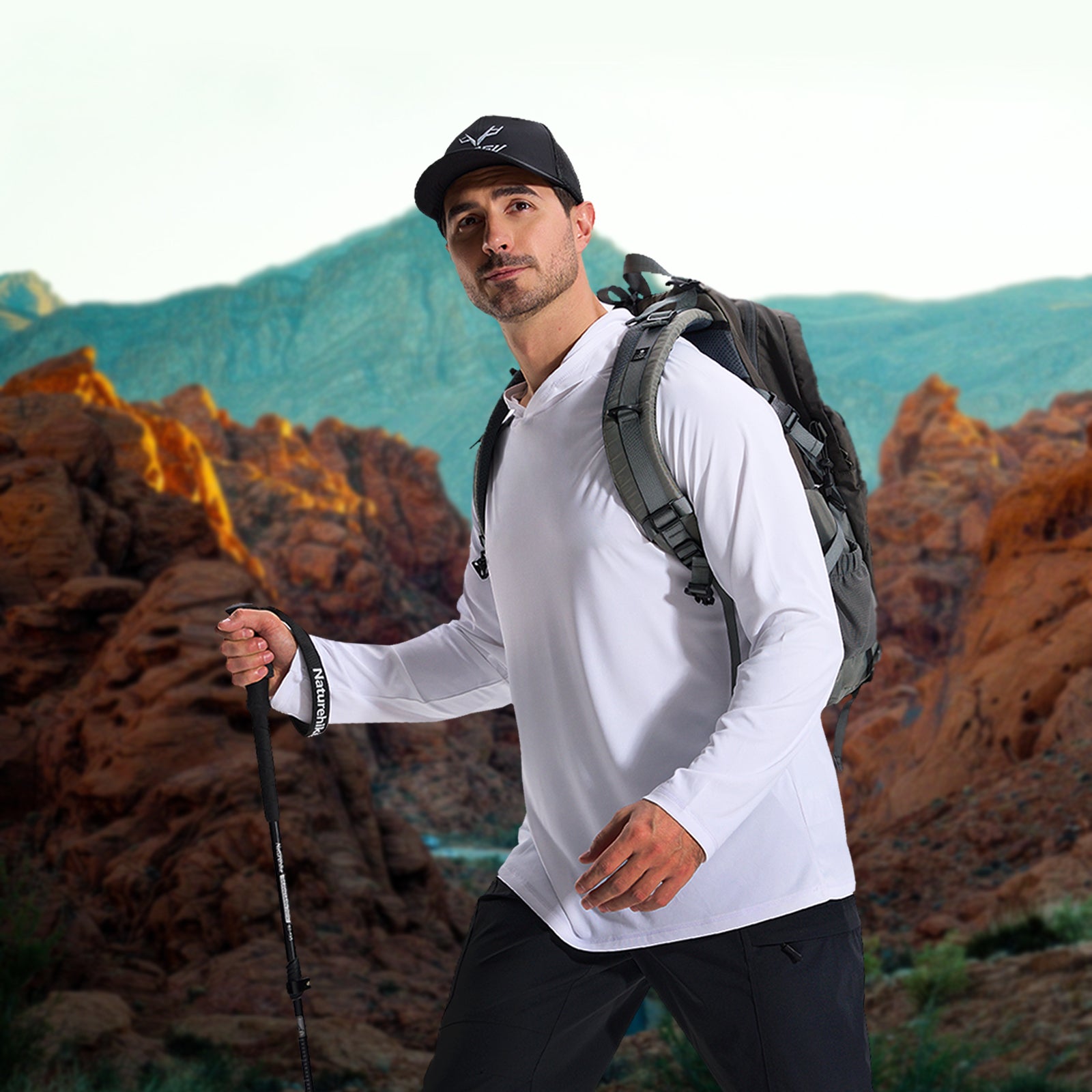 LOOGU Men's UPF 50+ Long Sleeve Shirts T70