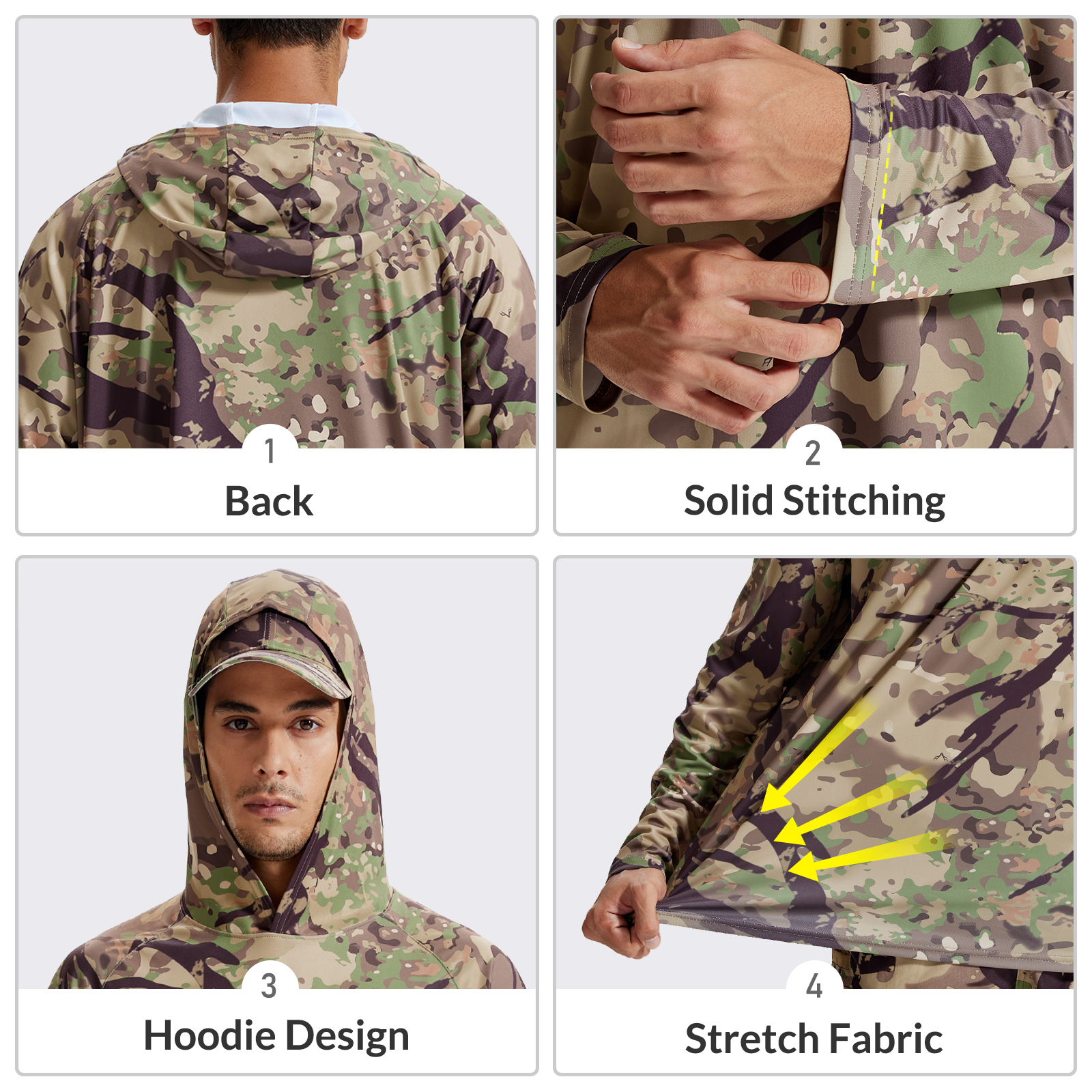 LOOGU Hunting Hoodie Long Sleeve Shirt T70