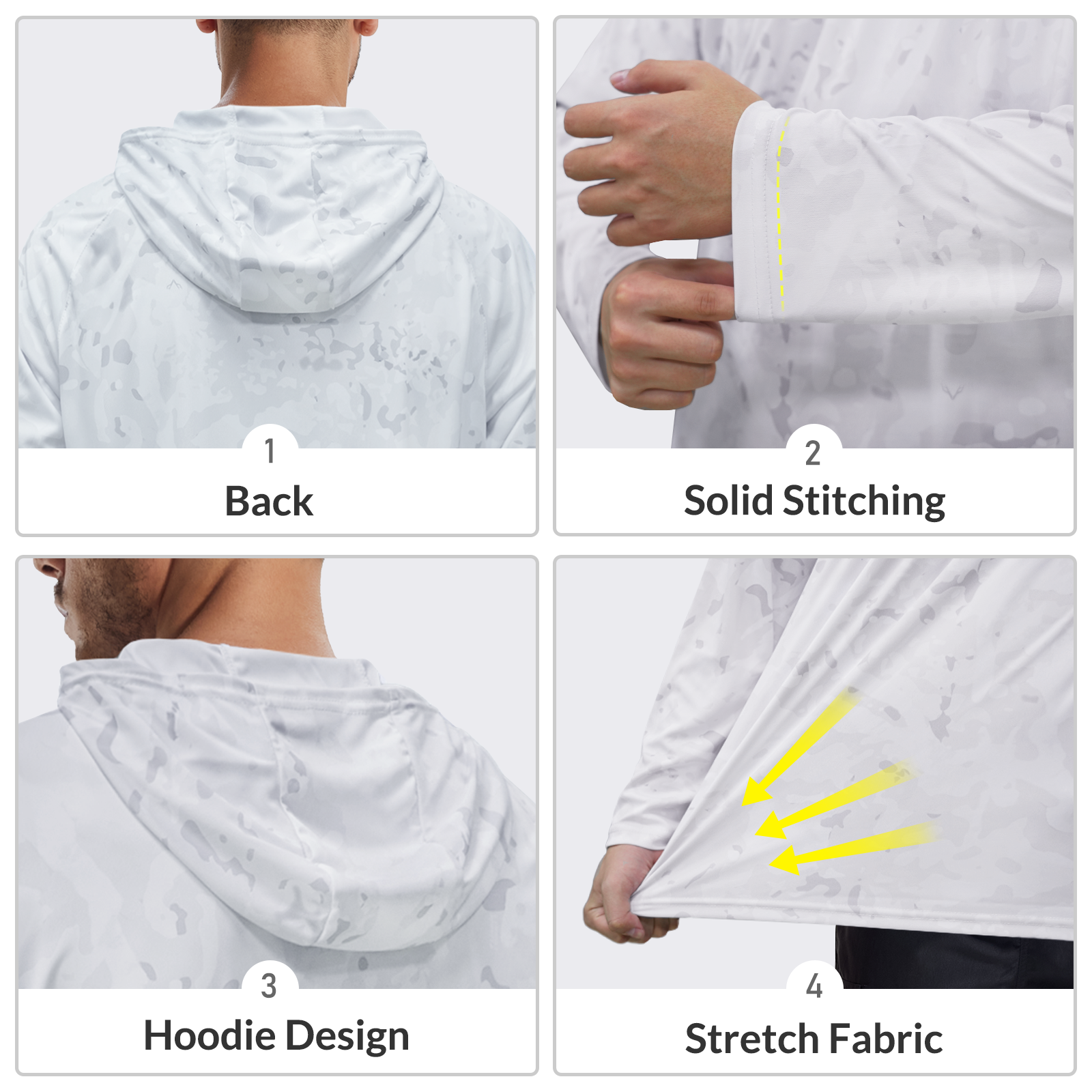 LOOGU Men’s Fishing Hoodie Long Sleeve Shirt T70