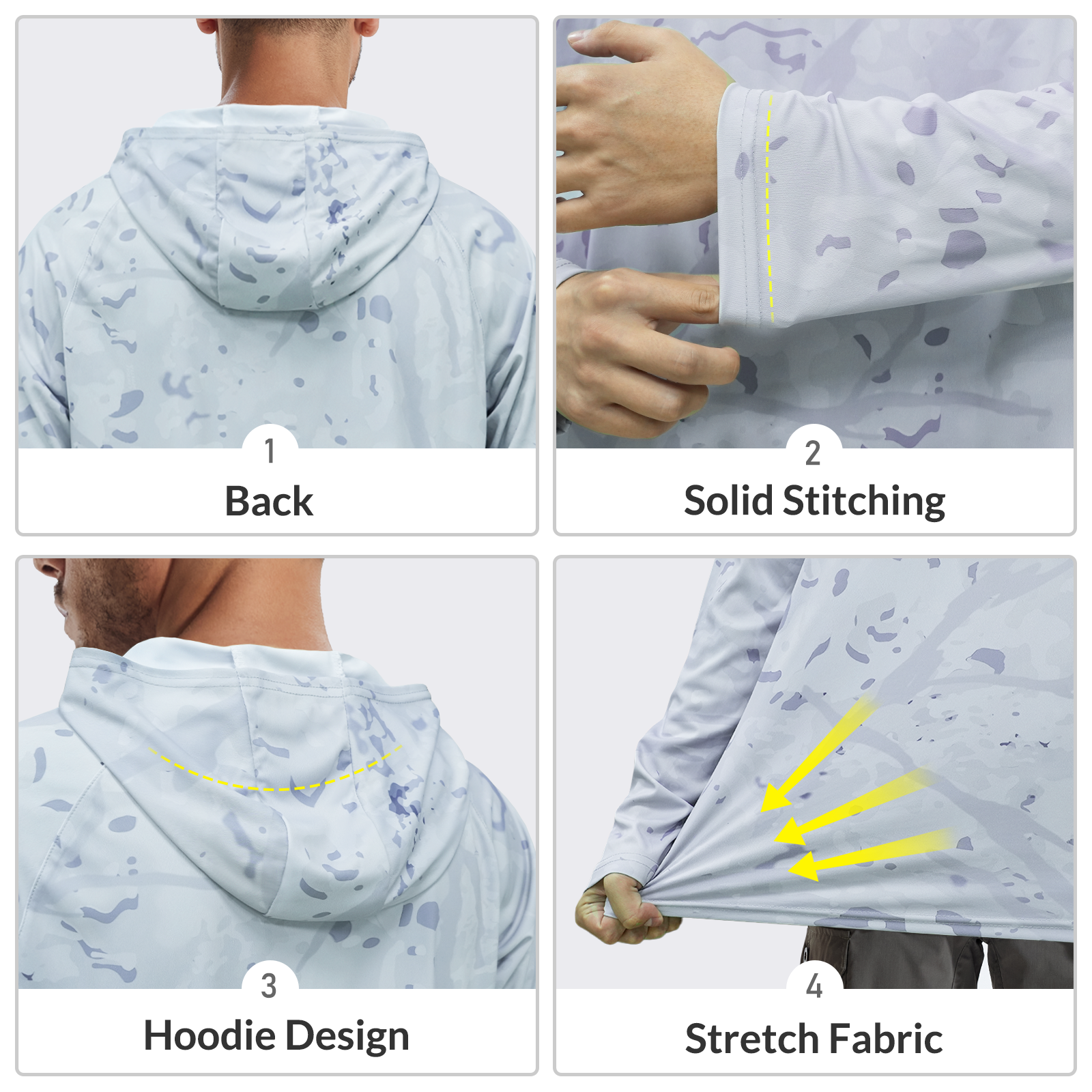 LOOGU Men’s Fishing Hoodie Long Sleeve Shirt T70
