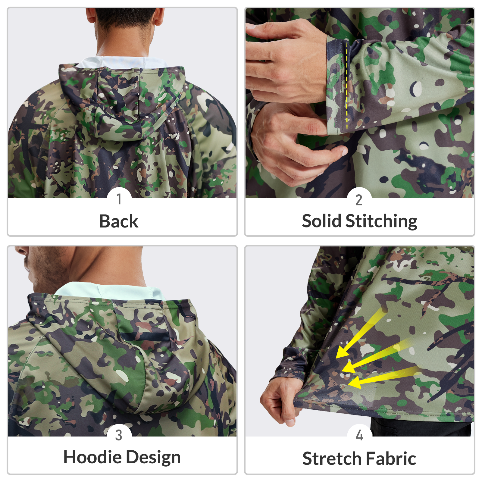 LOOGU Hunting Hoodie Long Sleeve Shirt T70