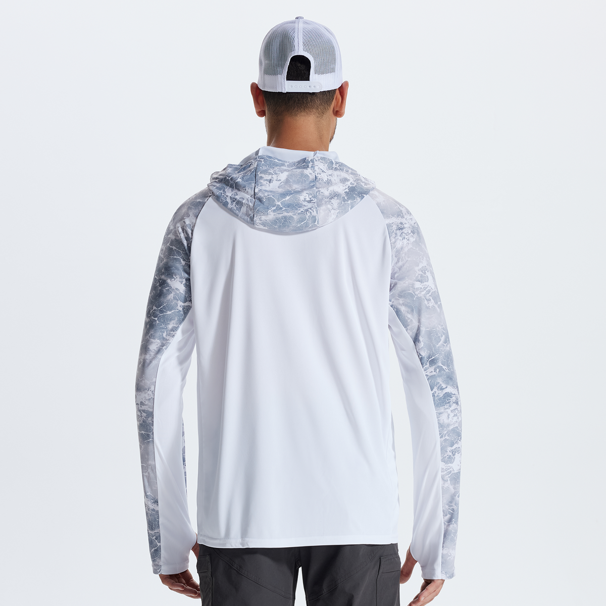 LOOGU Men’s UPF 50+ Long Sleeve Sun Protection Hoodie Shirt T74-LG