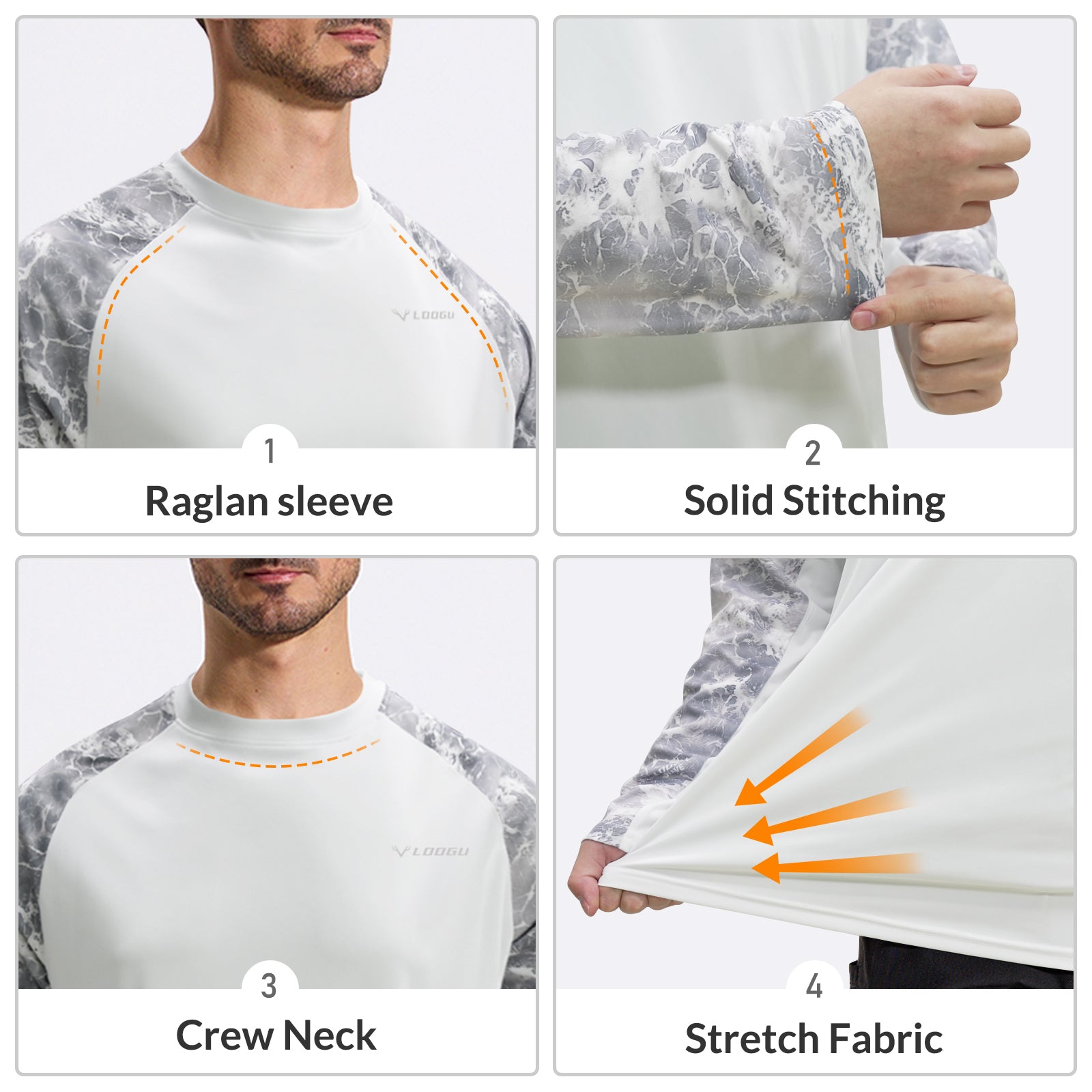 LOOGU Active Lifestyle Fishing Long Sleeve Shirt T33