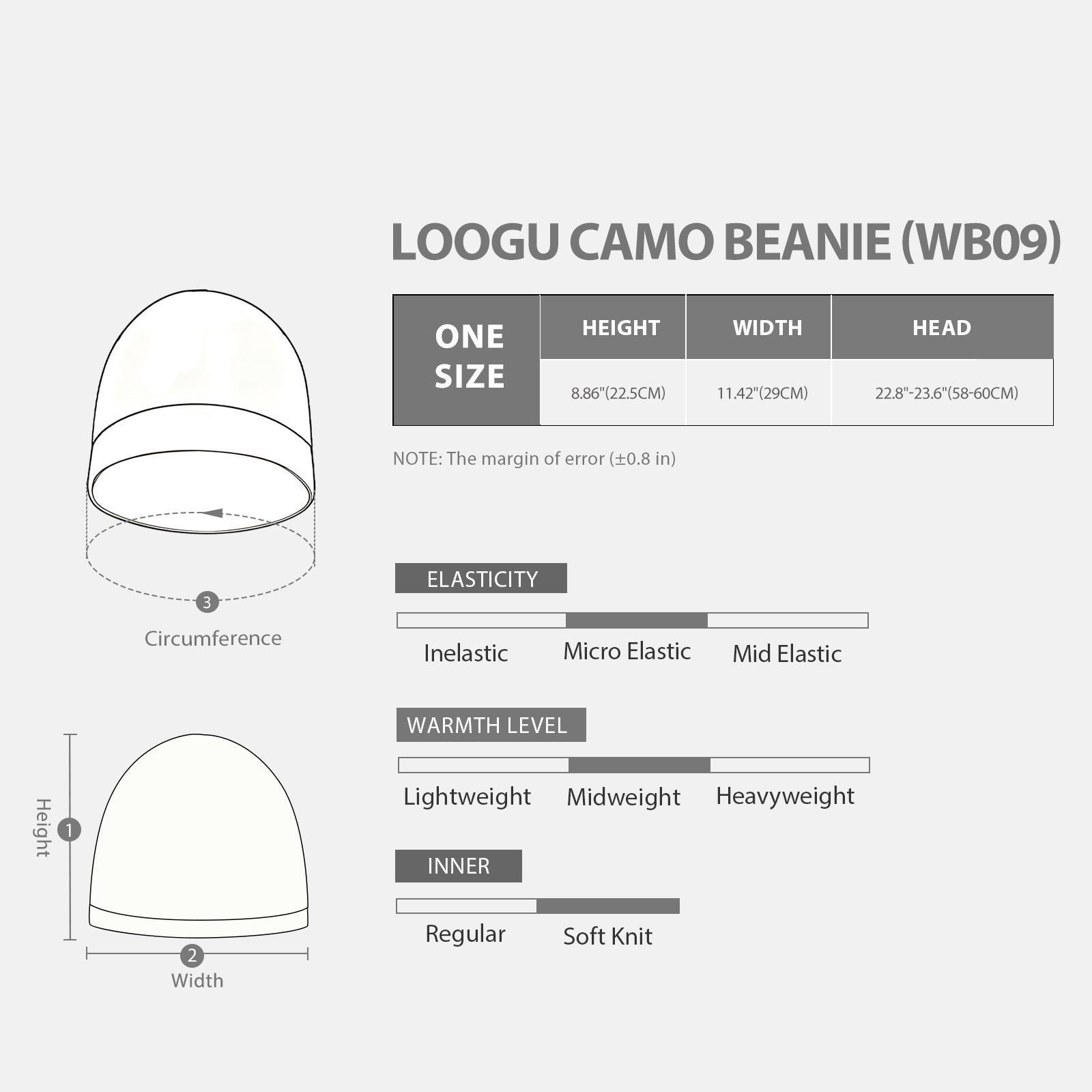 LOOGU Unisex Winter Camo Beanie WB09