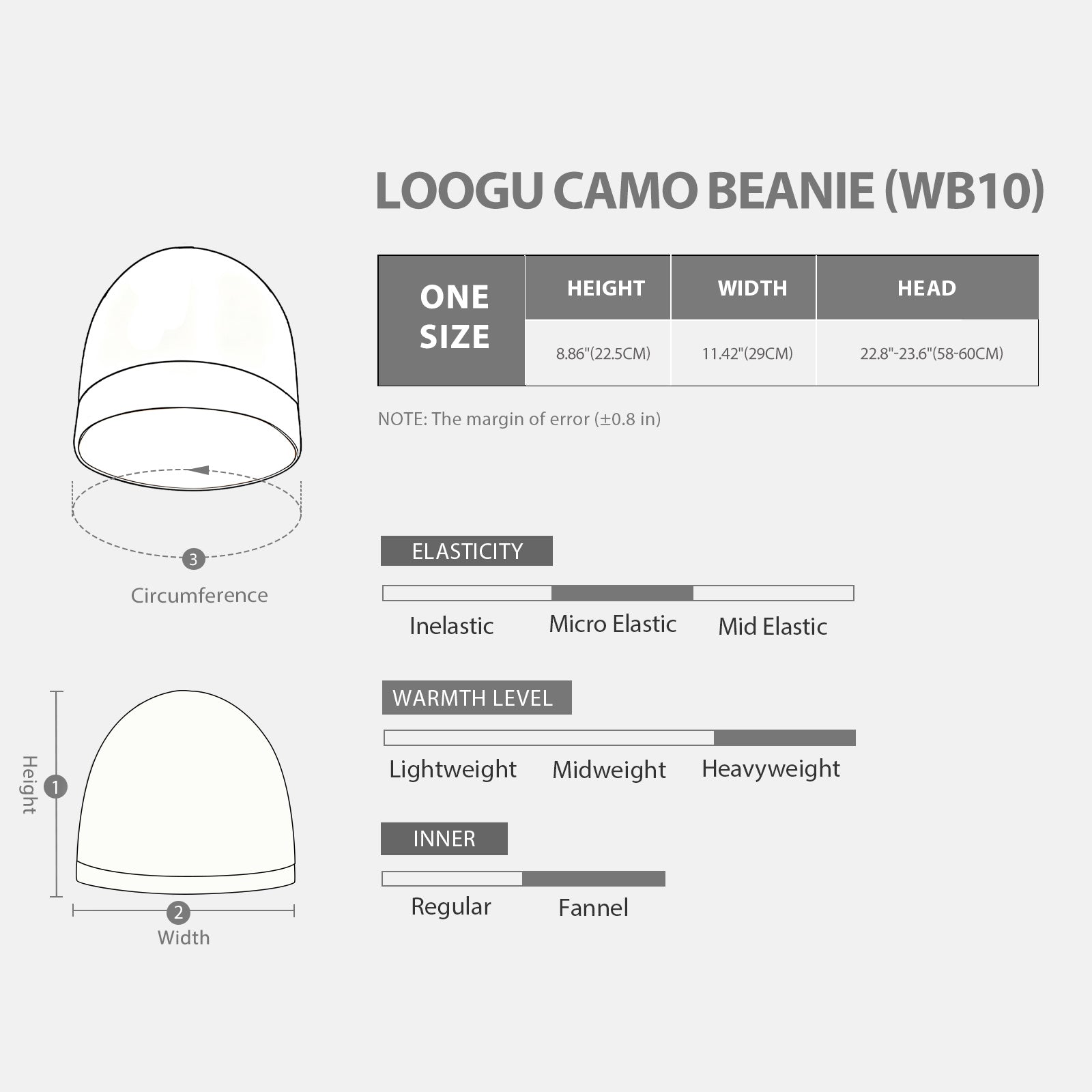 LOOGU Unisex Winter Camo Beanie WB10