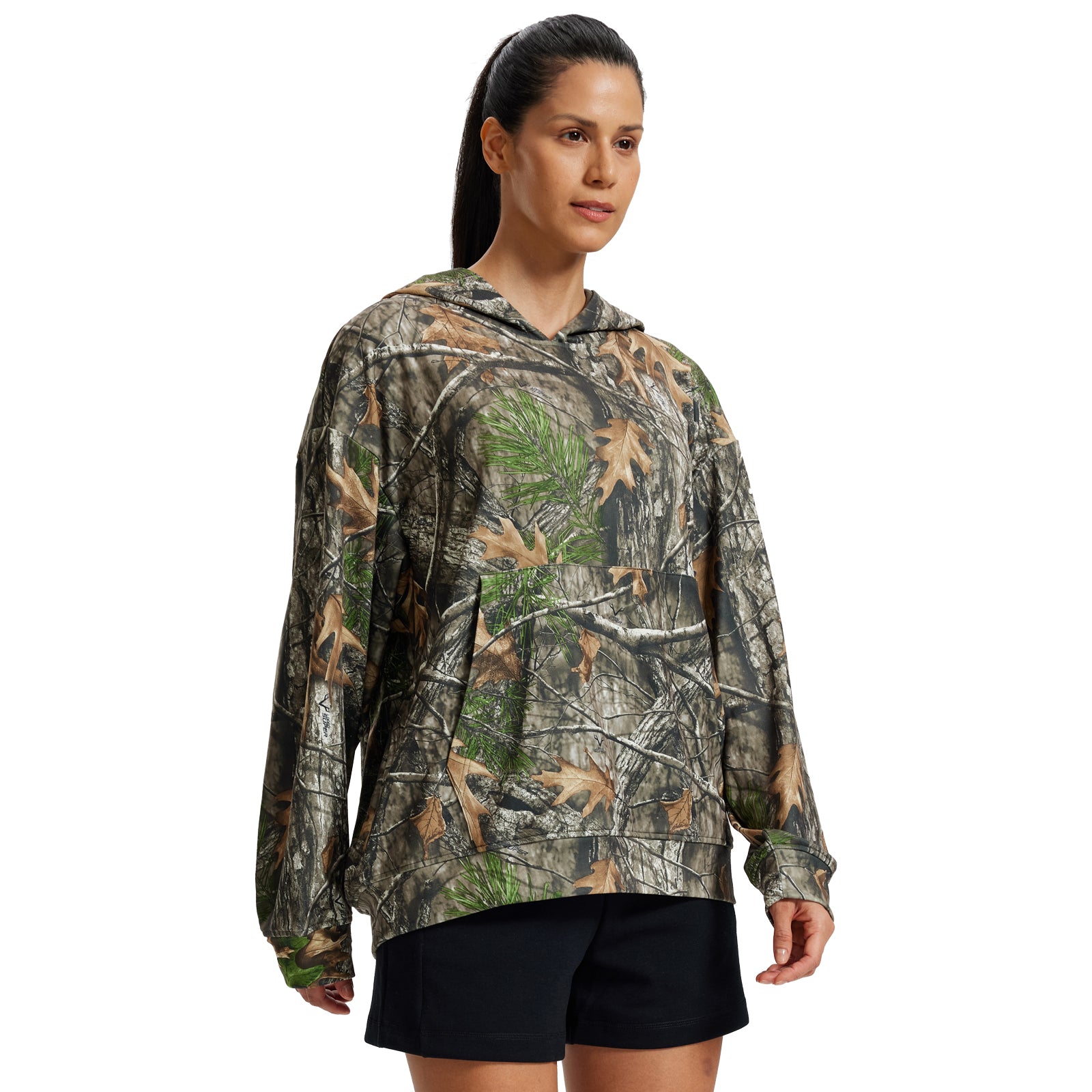 LOOGU Women's Camo Oversized Hoodies Super Tree Camo WD50