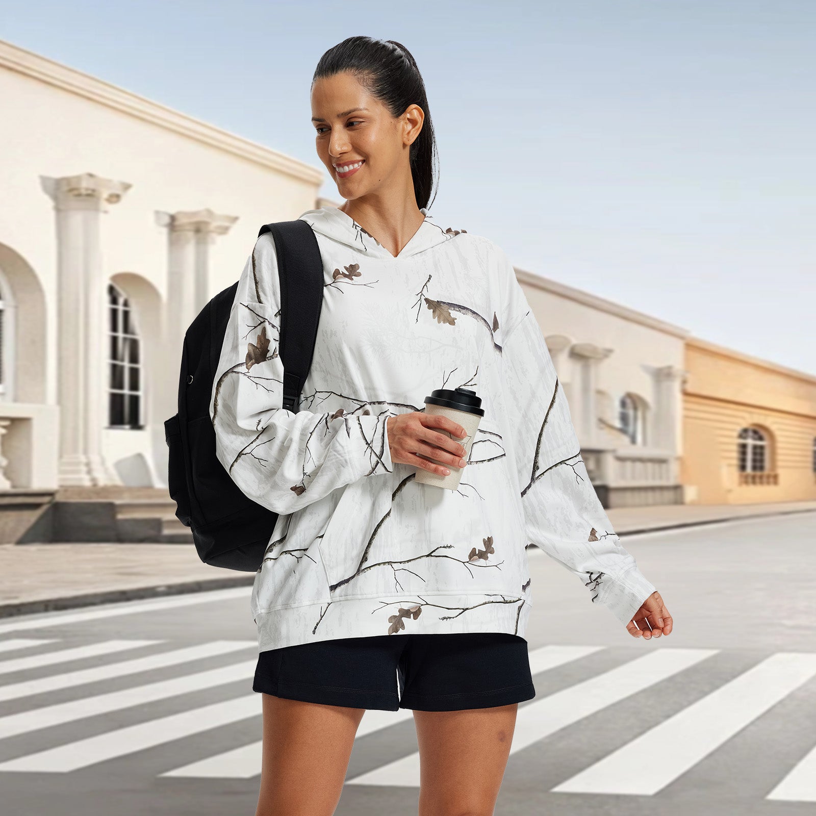 LOOGU Women's Camo Oversized Hoodies WD50