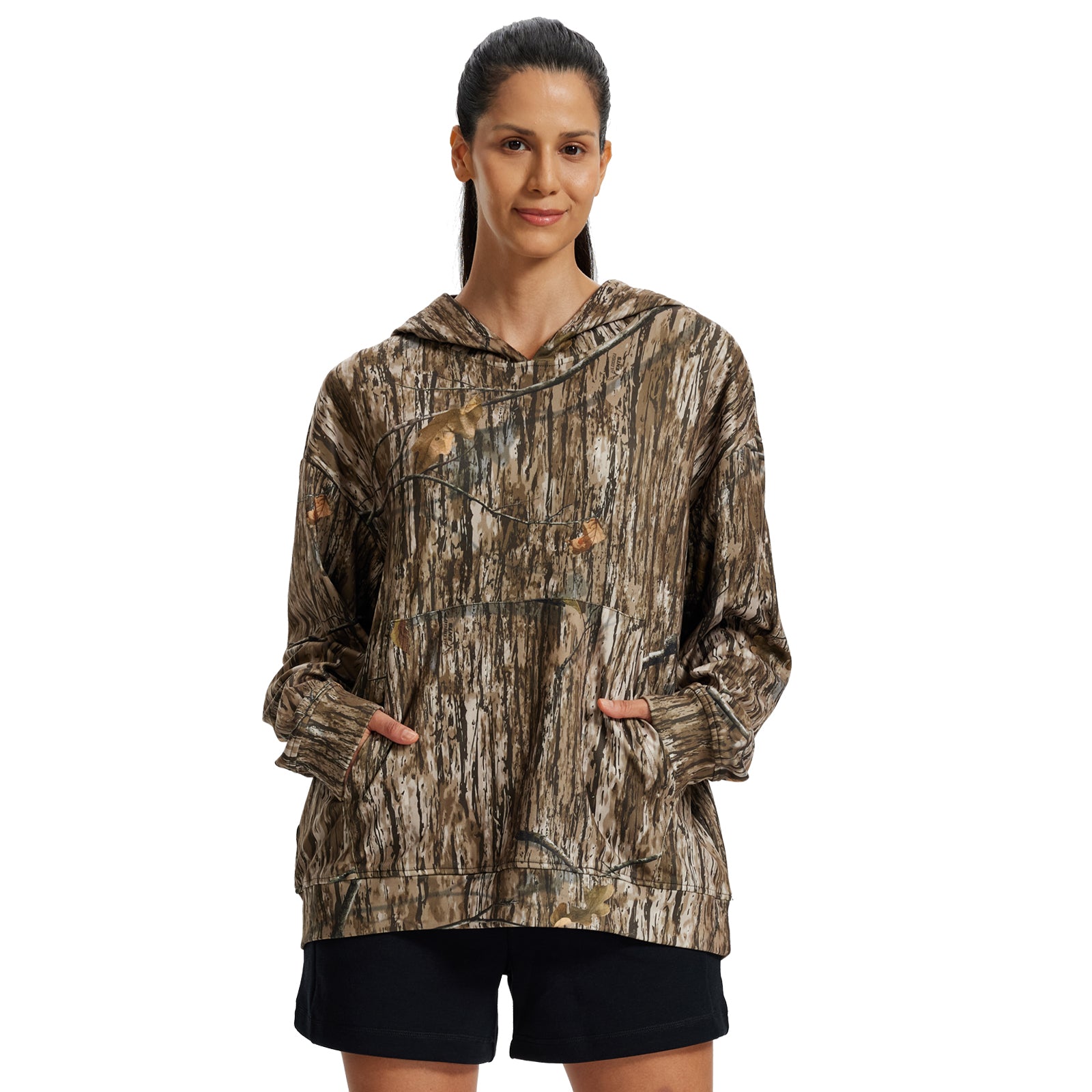 LOOGU Women's Camo Oversized Hoodies WD50