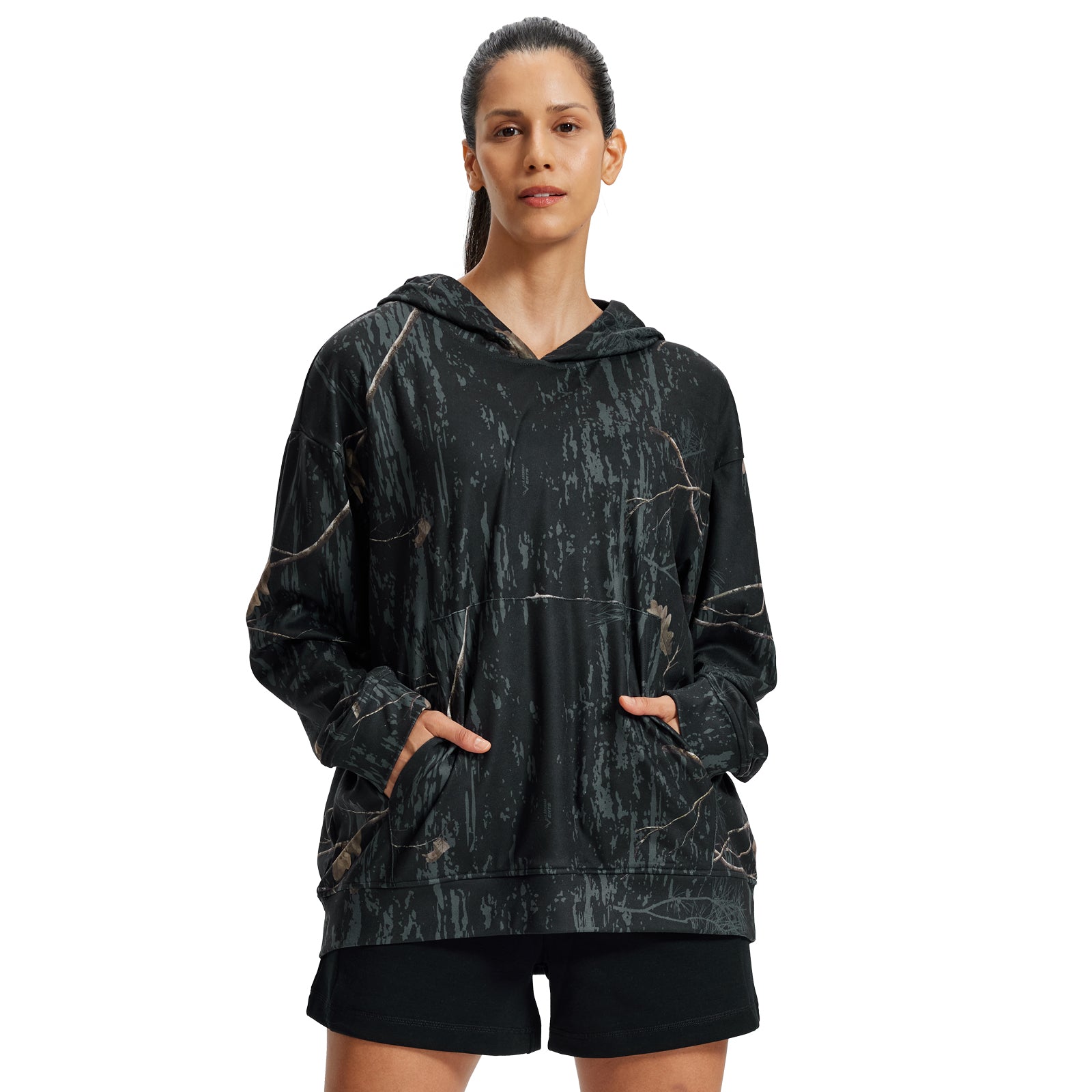 LOOGU Women's Camo Oversized Hoodies WD50