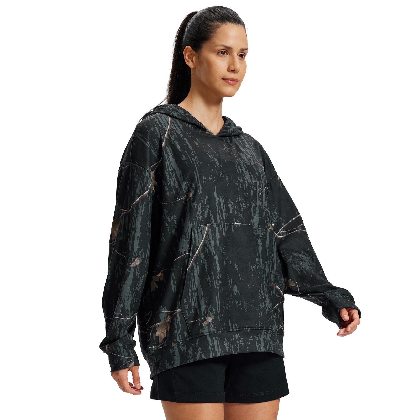 LOOGU Women's Camo Oversized Hoodies WD50