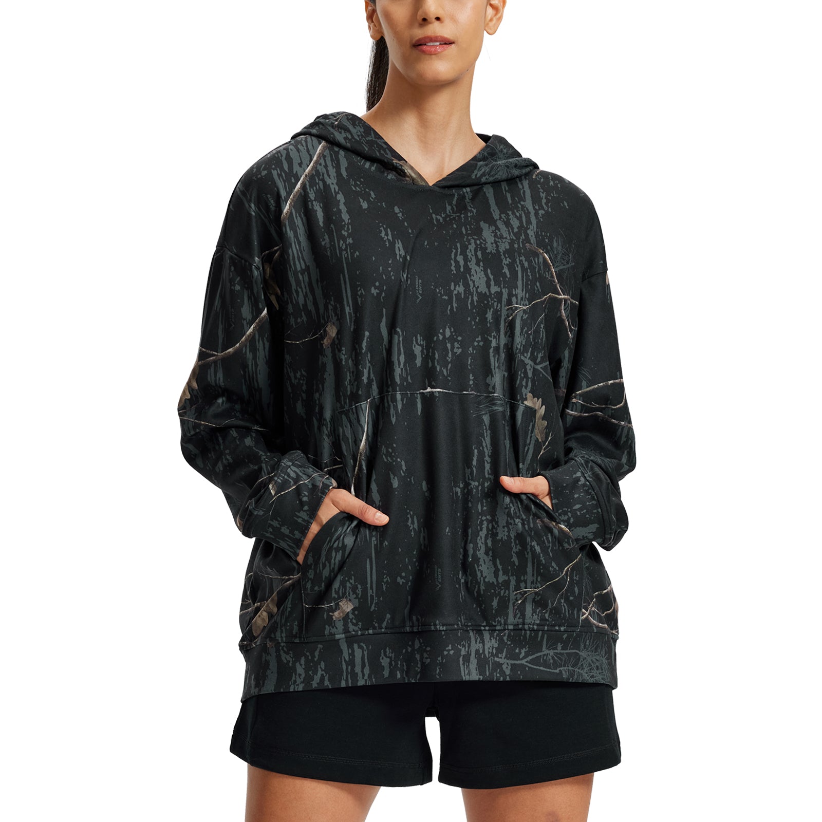 LOOGU Women's Camo Oversized Hoodies WD50