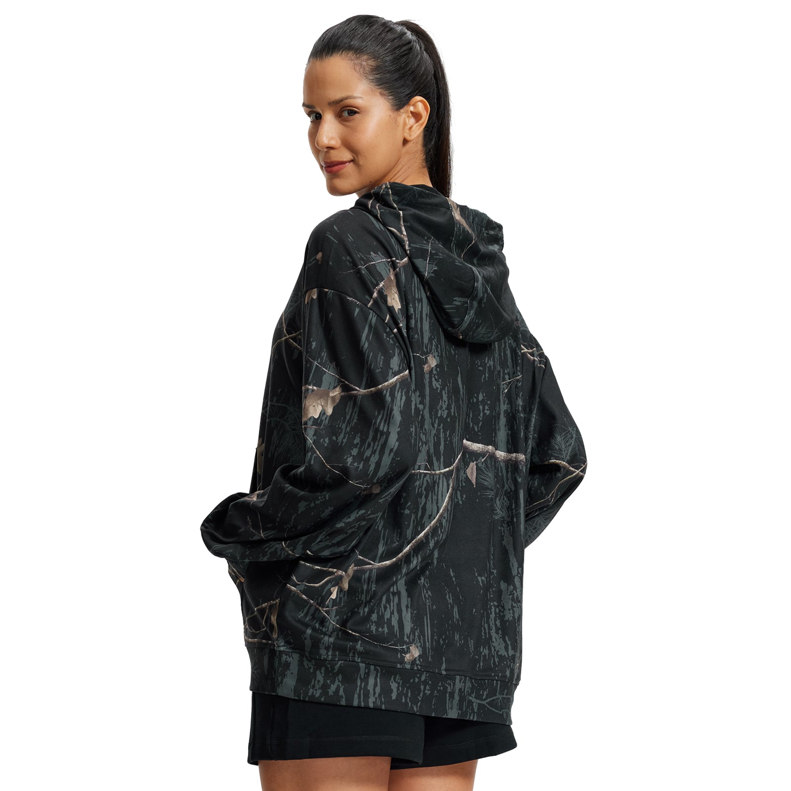 LOOGU Women's Camo Oversized Hoodies WD50