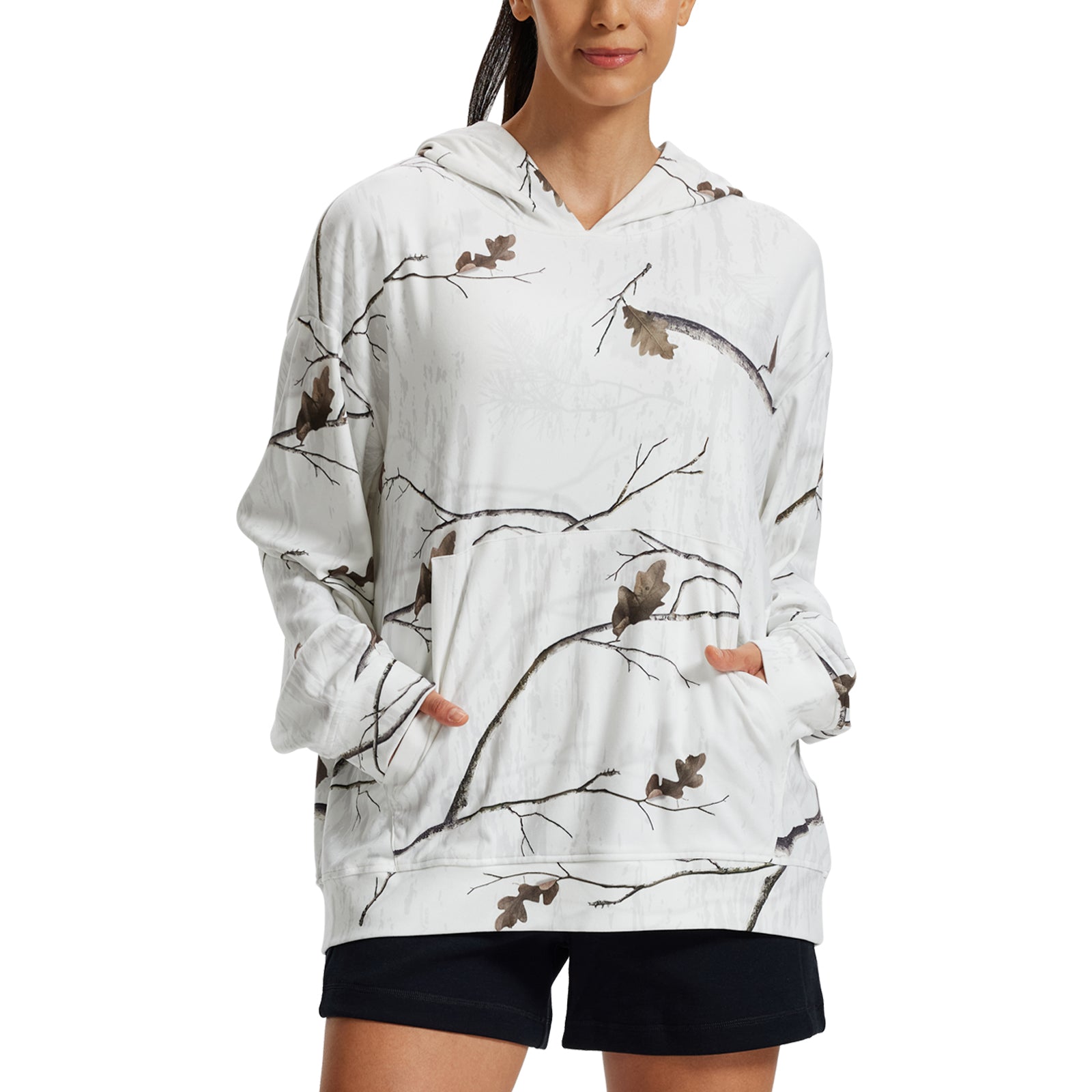 LOOGU Women's Camo Oversized Hoodies WD50