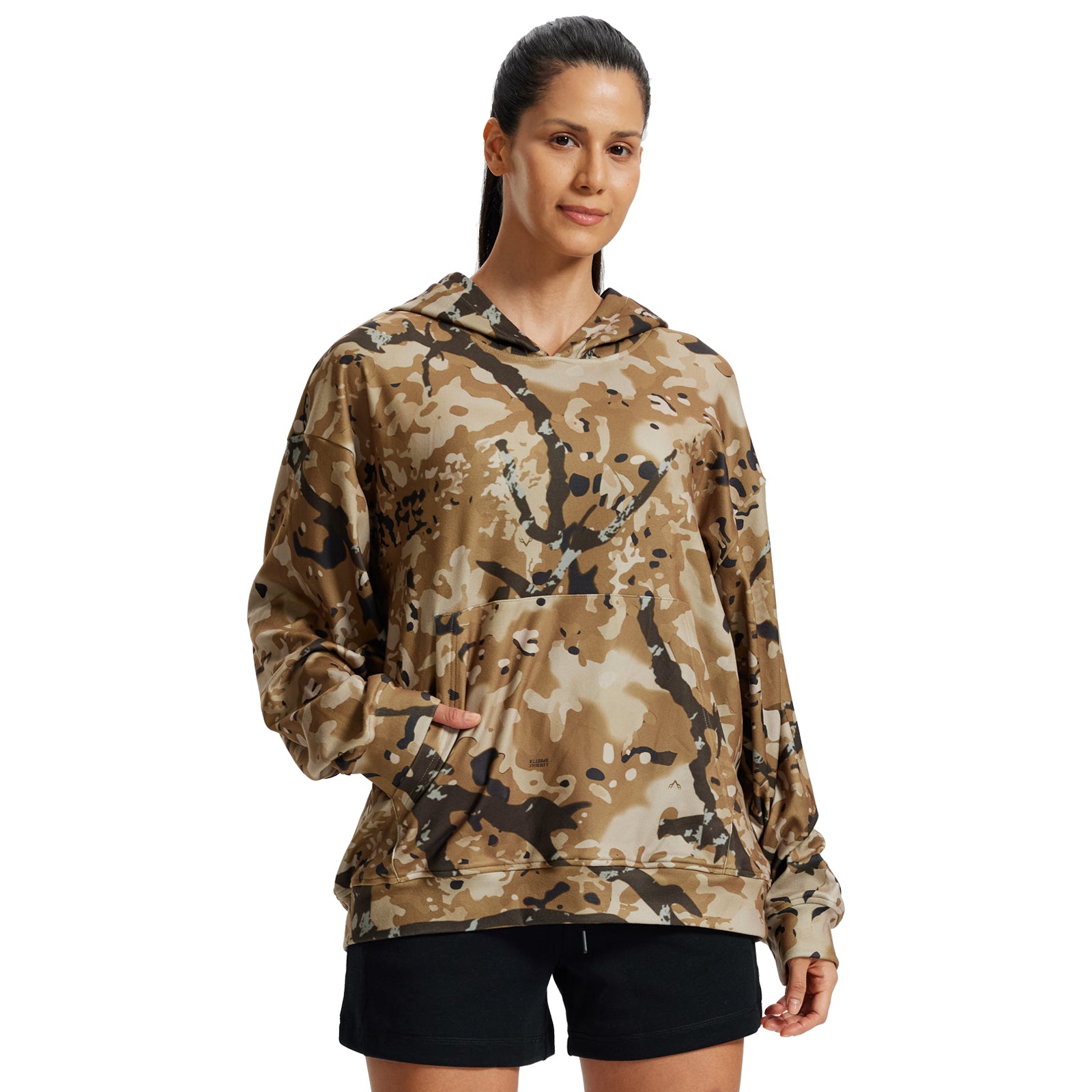LOOGU Women's Camo Oversized Hoodies WD50
