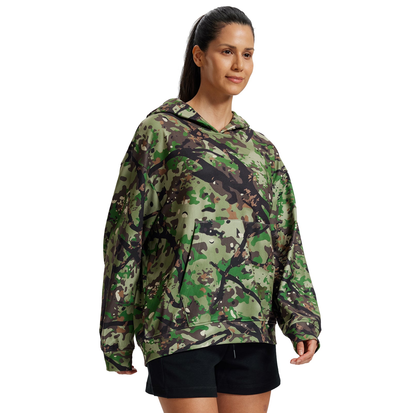 LOOGU Women's Camo Oversized Hoodies WD50