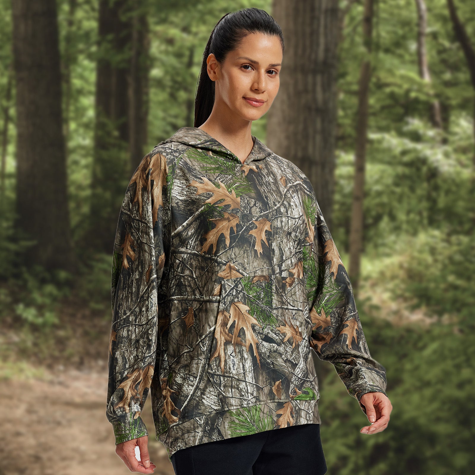 LOOGU Women's Camo Oversized Hoodies WD50