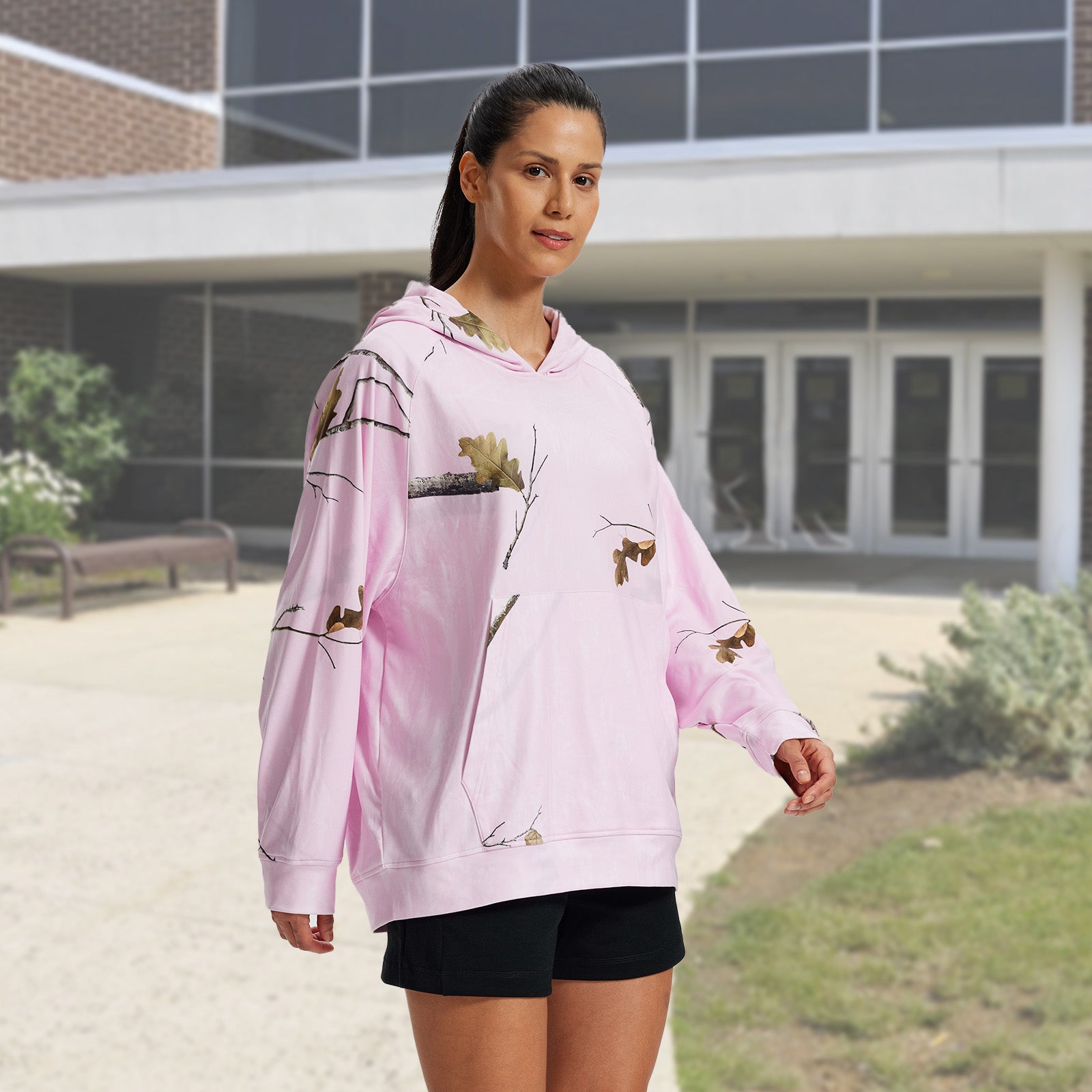 LOOGU Women's Camo Oversized Hoodies WD60
