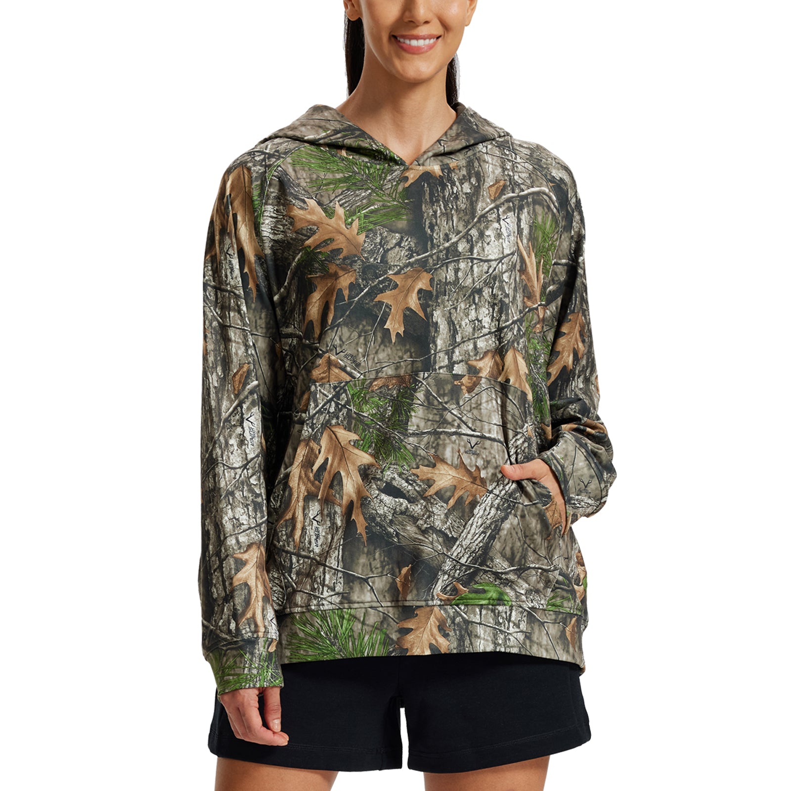 LOOGU Women's Camo Oversized Hoodies Super Tree Camo WD60