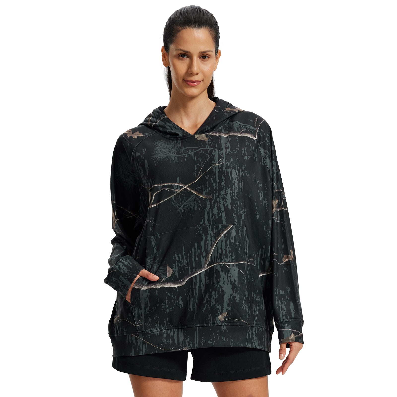 LOOGU Women's Camo Oversized Hoodies WD60