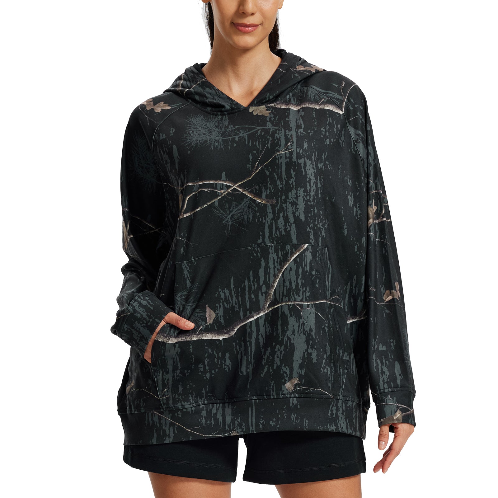 LOOGU Women's Camo Oversized Hoodies WD60