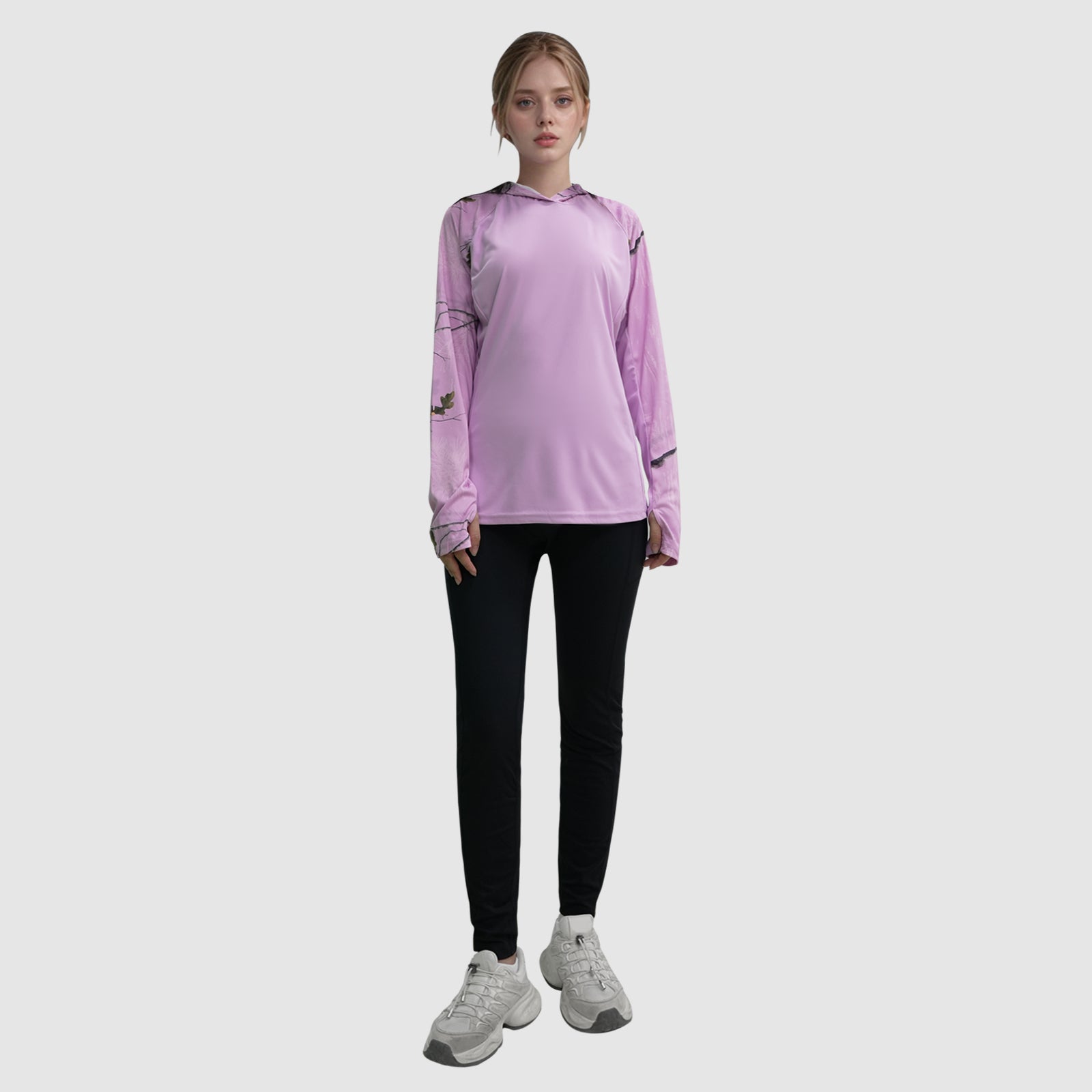 LOOGU Women's UPF 50+ Hoodies Shirts Purple WT73