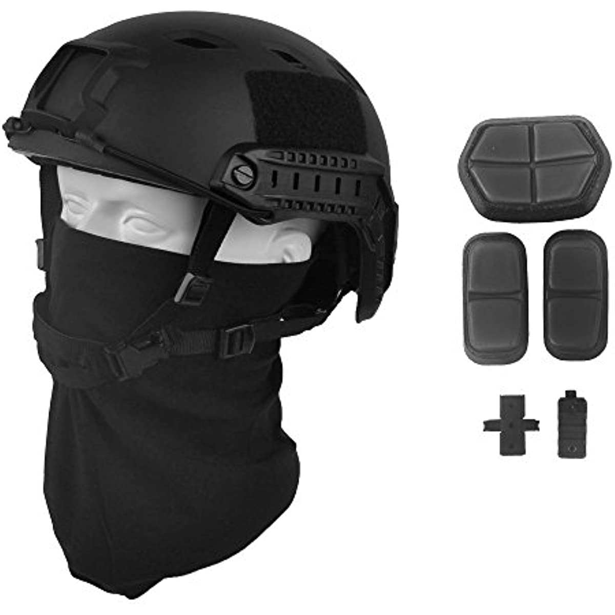 LOOGU Fast BJ Base Jump Military Helmet with 12-in-1 Headwear