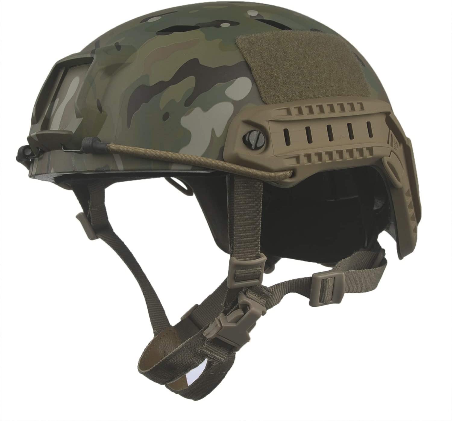 LOOGU Fast BJ Base Jump Military Helmet with 12-in-1 Headwear