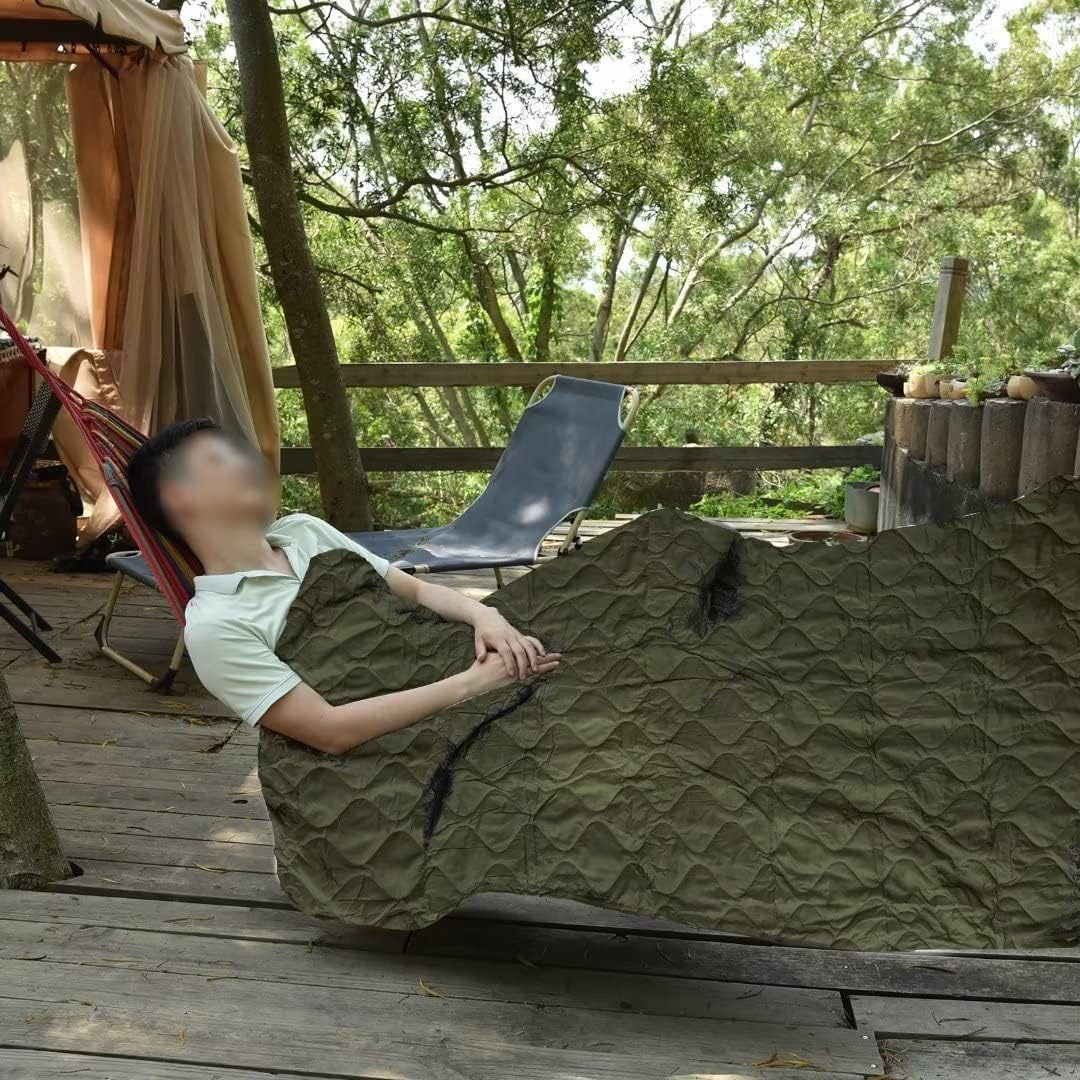 LOOGU – couverture camouflage Woobie imperméable, doublure de poncho pour le camping en plein air, la randonnée, la chasse, la survie, la randonnée, le pique-nique