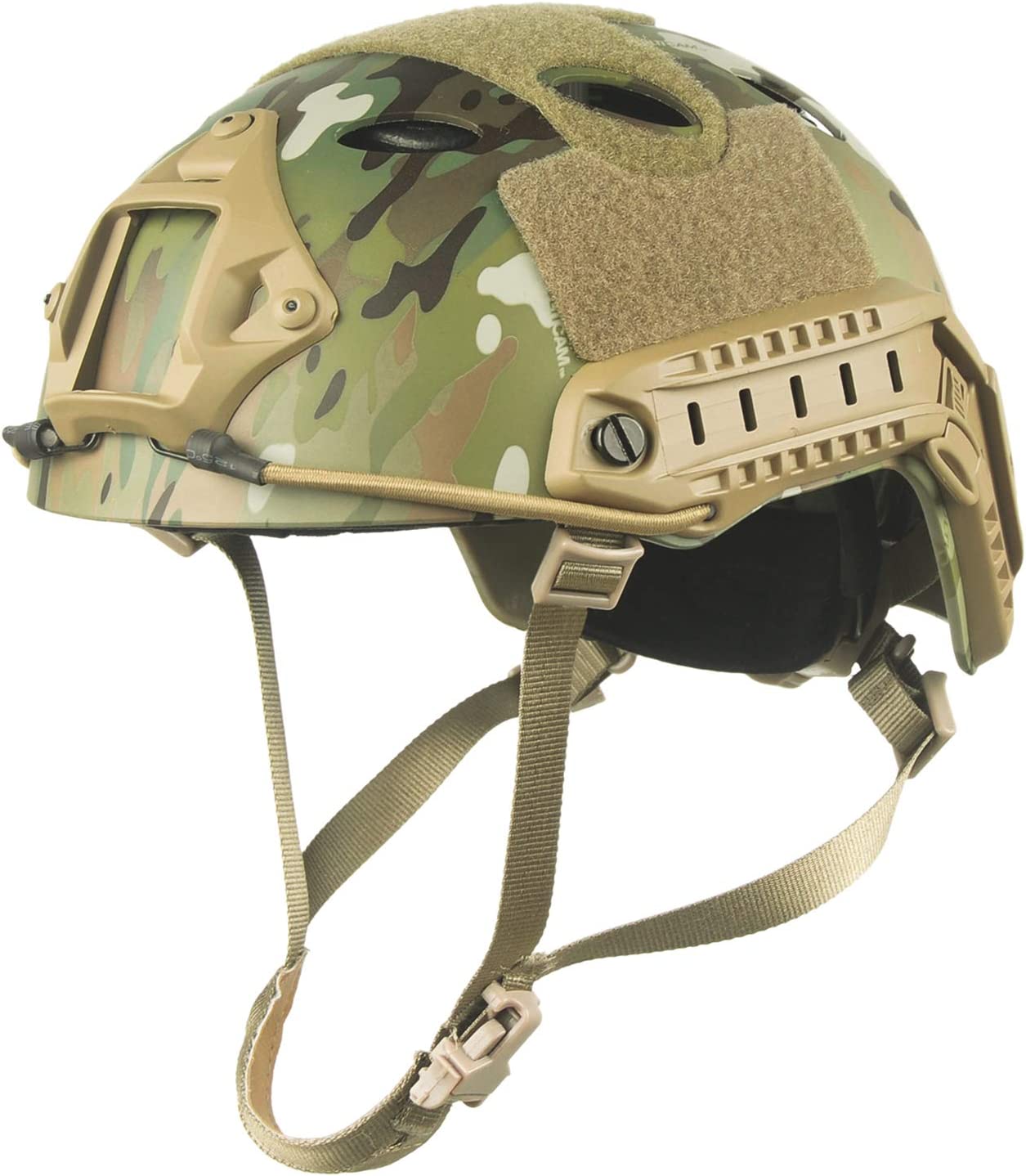 LOOGU Fast PJ Base Jump Military Helmet with 12-in-1 Headwear