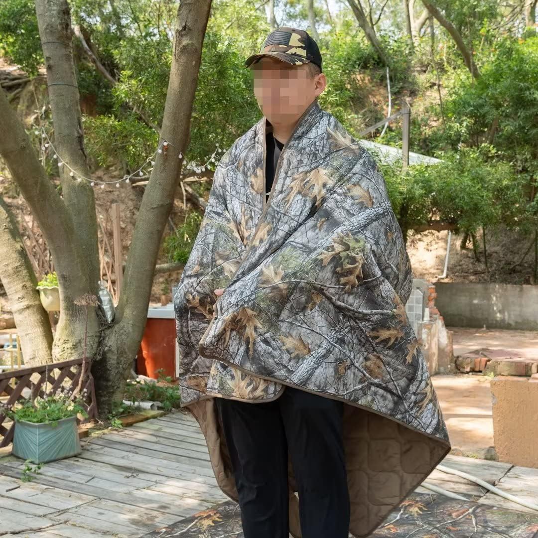 LOOGU – couverture camouflage Woobie imperméable, doublure de poncho pour le camping en plein air, la randonnée, la chasse, la survie, la randonnée, le pique-nique
