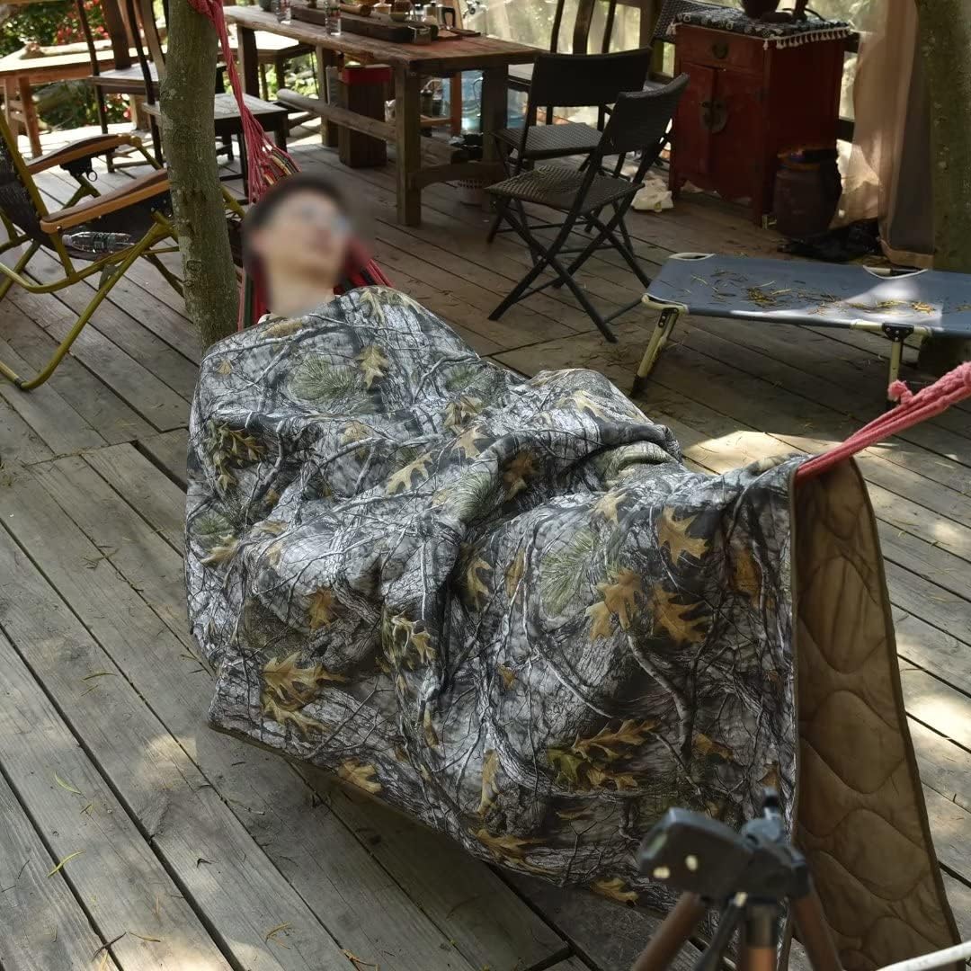LOOGU – couverture camouflage Woobie imperméable, doublure de poncho pour le camping en plein air, la randonnée, la chasse, la survie, la randonnée, le pique-nique