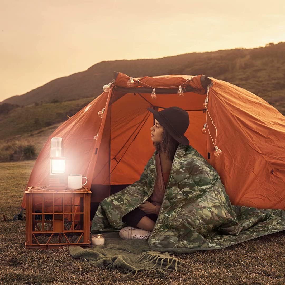 LOOGU – couverture camouflage Woobie imperméable, doublure de poncho pour le camping en plein air, la randonnée, la chasse, la survie, la randonnée, le pique-nique