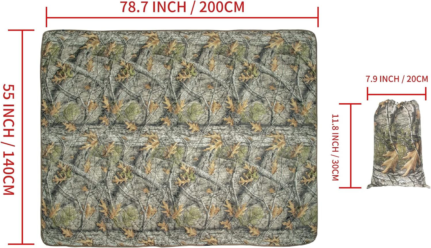 LOOGU – couverture camouflage Woobie imperméable, doublure de poncho pour le camping en plein air, la randonnée, la chasse, la survie, la randonnée, le pique-nique