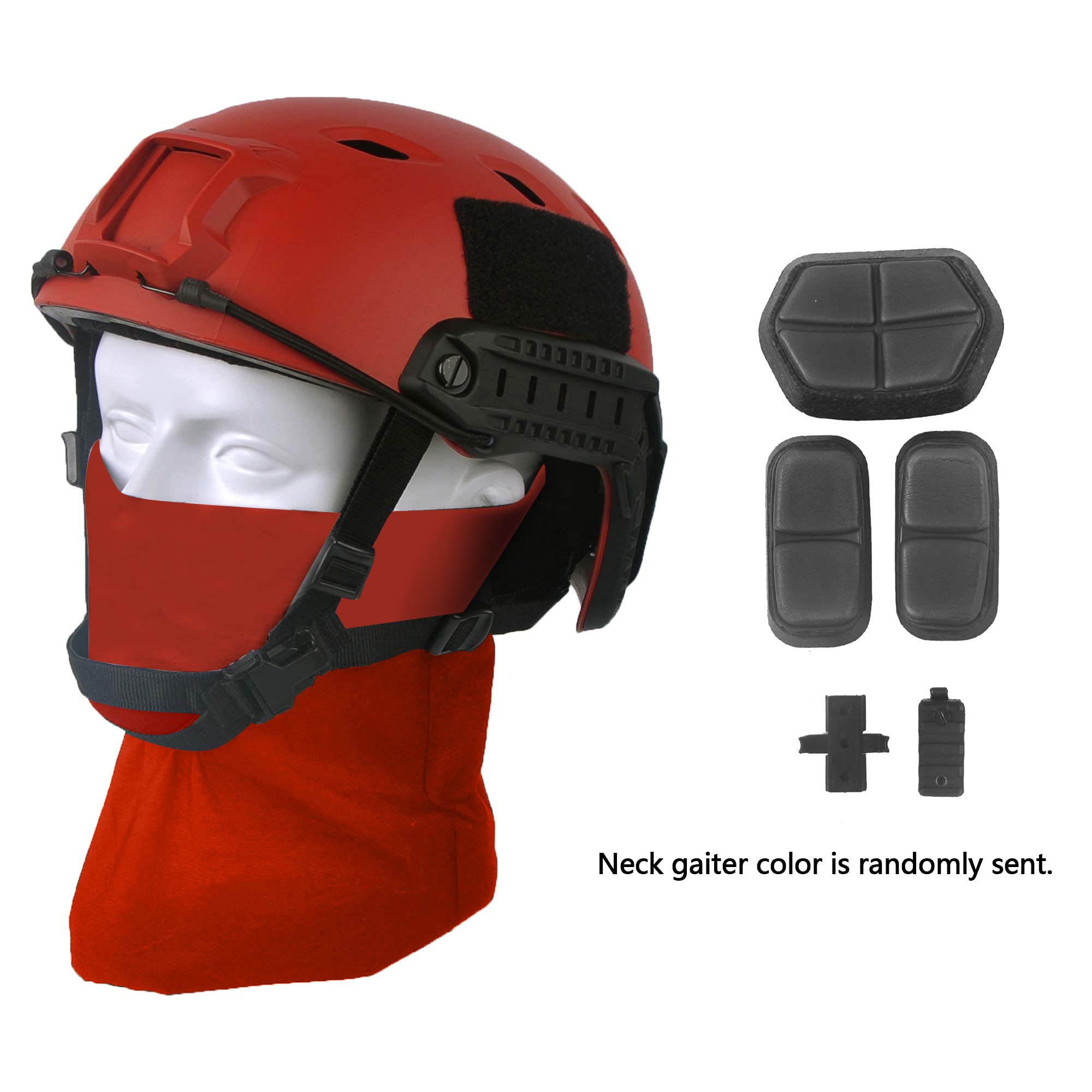 LOOGU Fast BJ Base Jump Military Helmet with 12-in-1 Headwear
