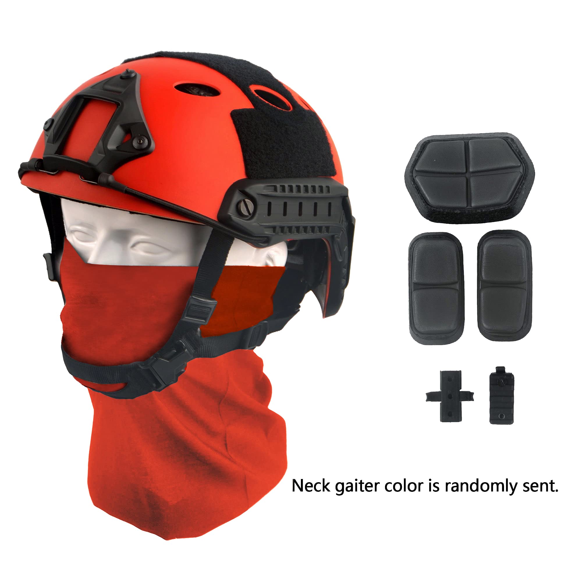 LOOGU Fast PJ Base Jump Military Helmet with 12-in-1 Headwear