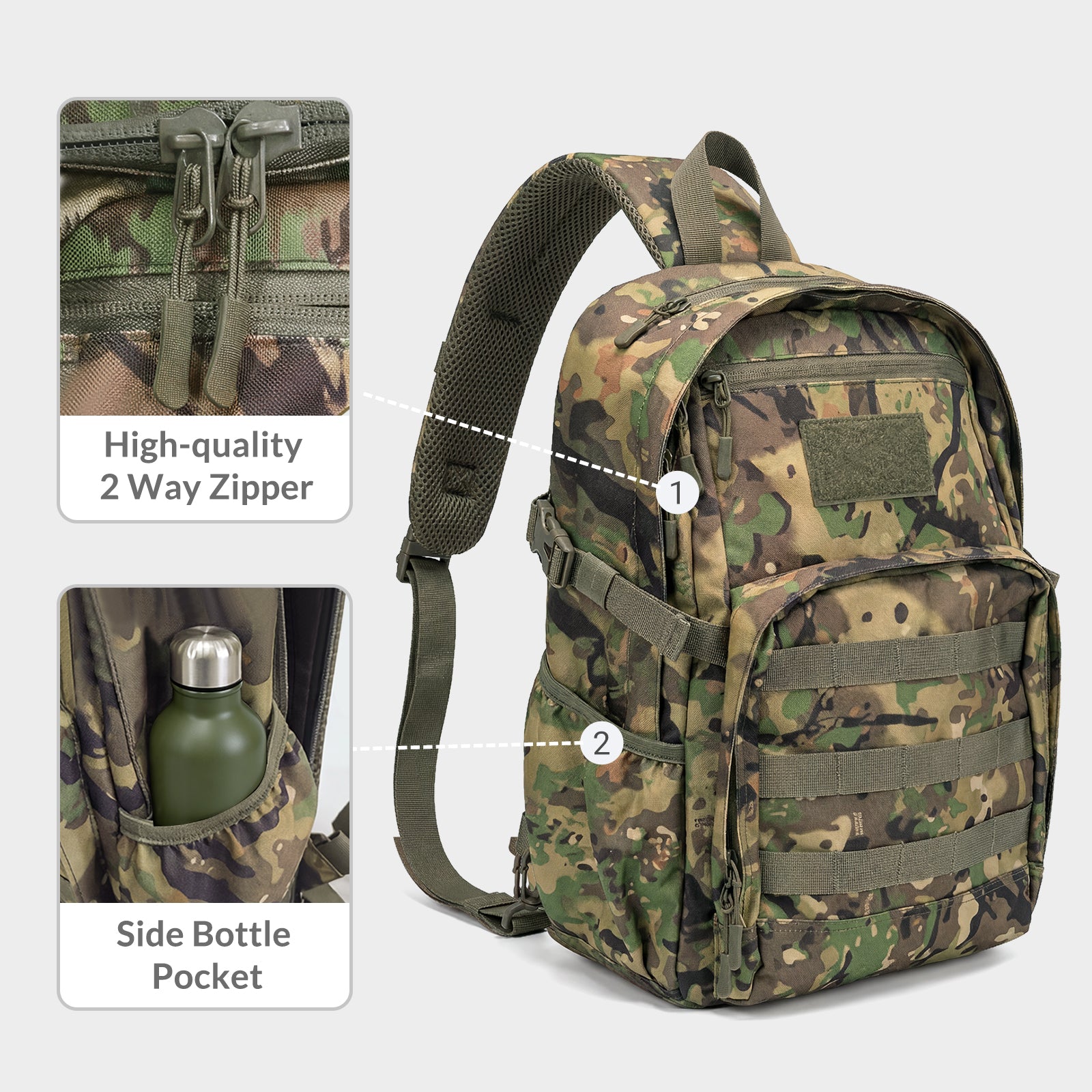 LOOGU Tactical Sling Bag Waterproof Military Shoulder Pack CB10