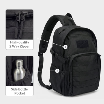 LOOGU Tactical Sling Bag Waterproof Military Shoulder Pack CB10