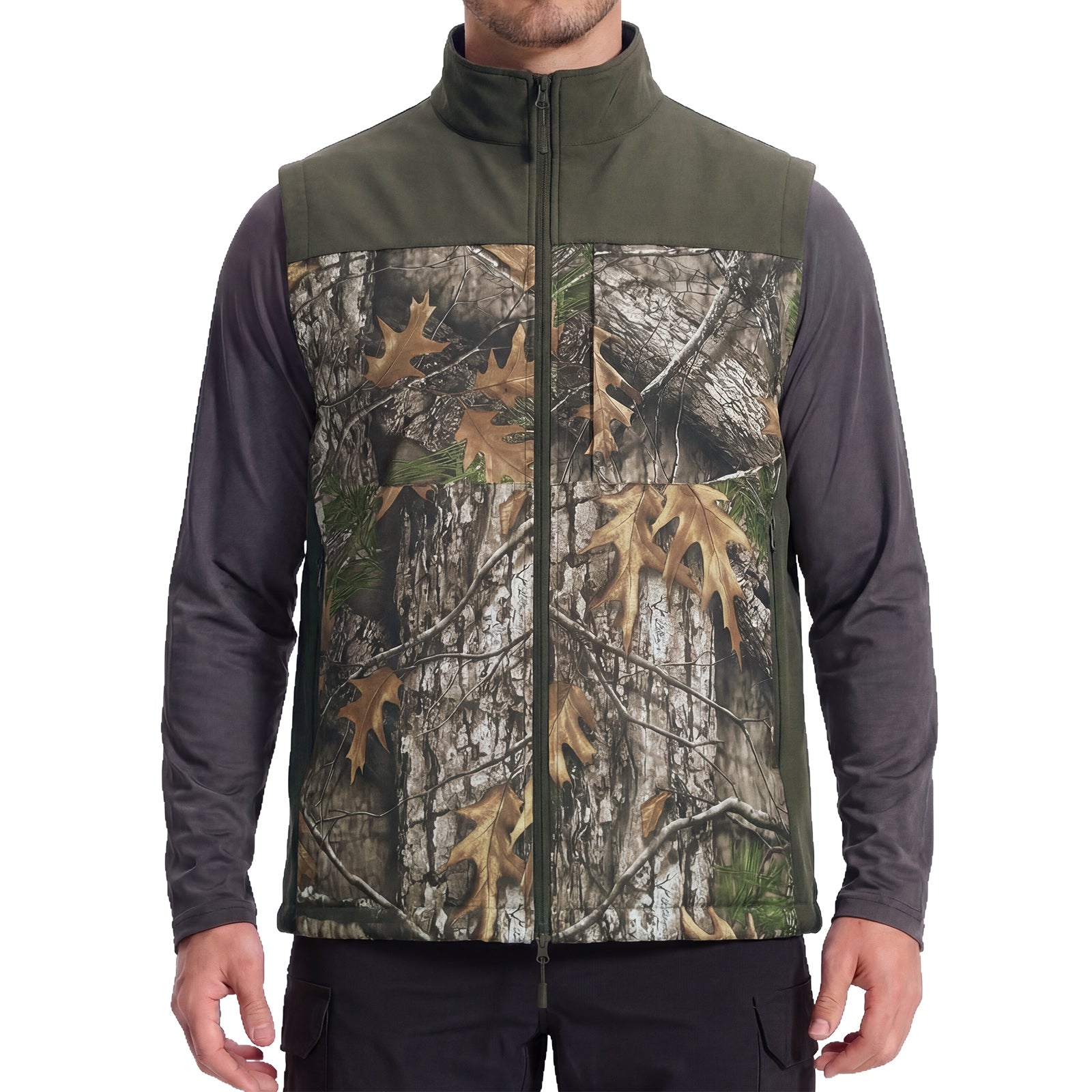 LOOGU Men’s Camo Hunting Vest Lightweight with Pockets M30