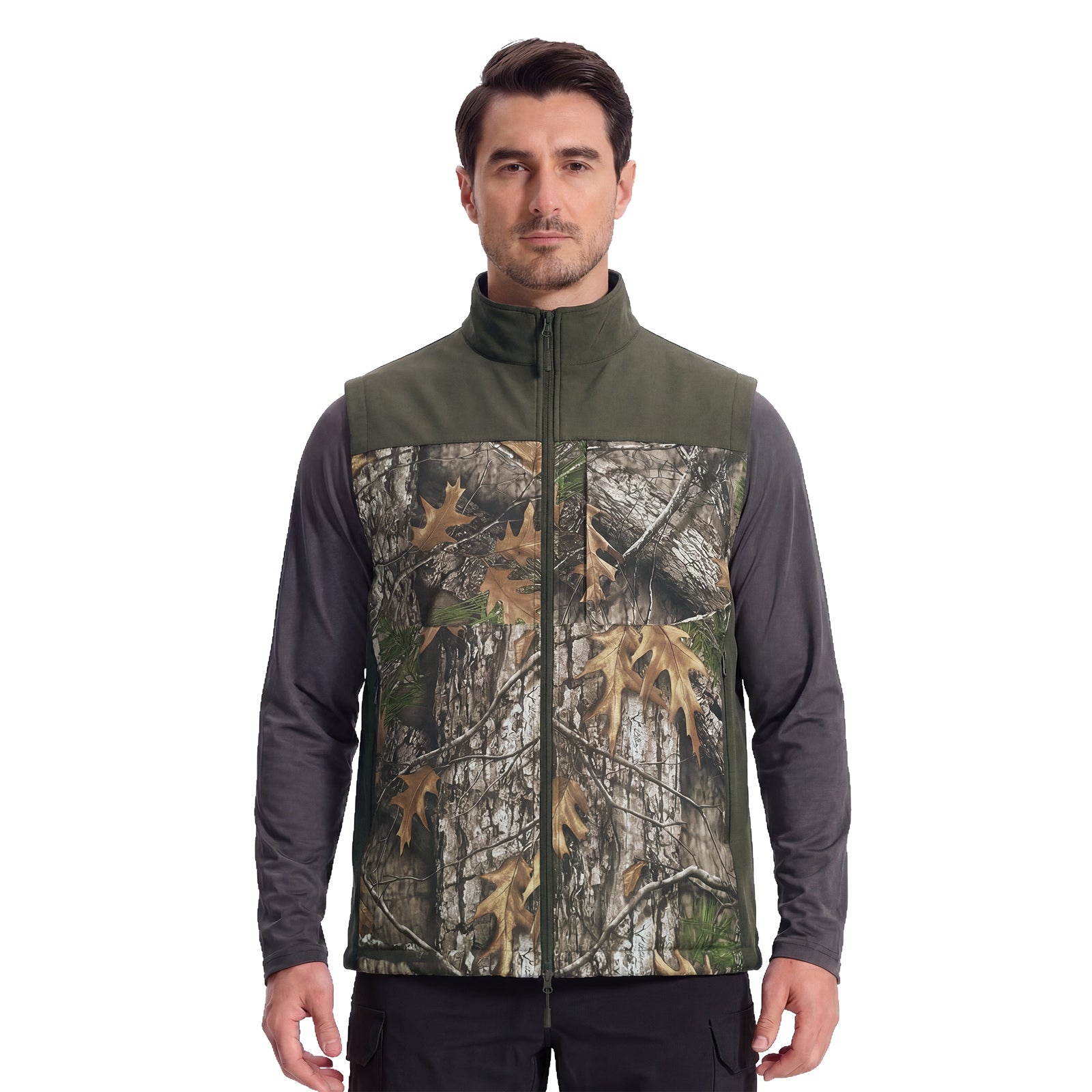 LOOGU Men’s Camo Hunting Vest Lightweight with Pockets M30