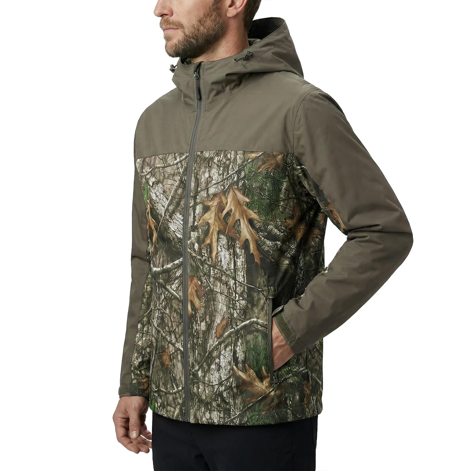 LOOGU Men’s Packable Rain Jacket Waterproof Lightweight Hooded J30