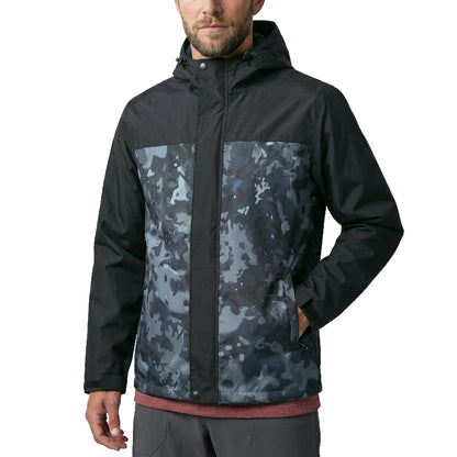 LOOGU Men’s Waterproof Packable Rain Jacket with Hood and Mesh Lining J40