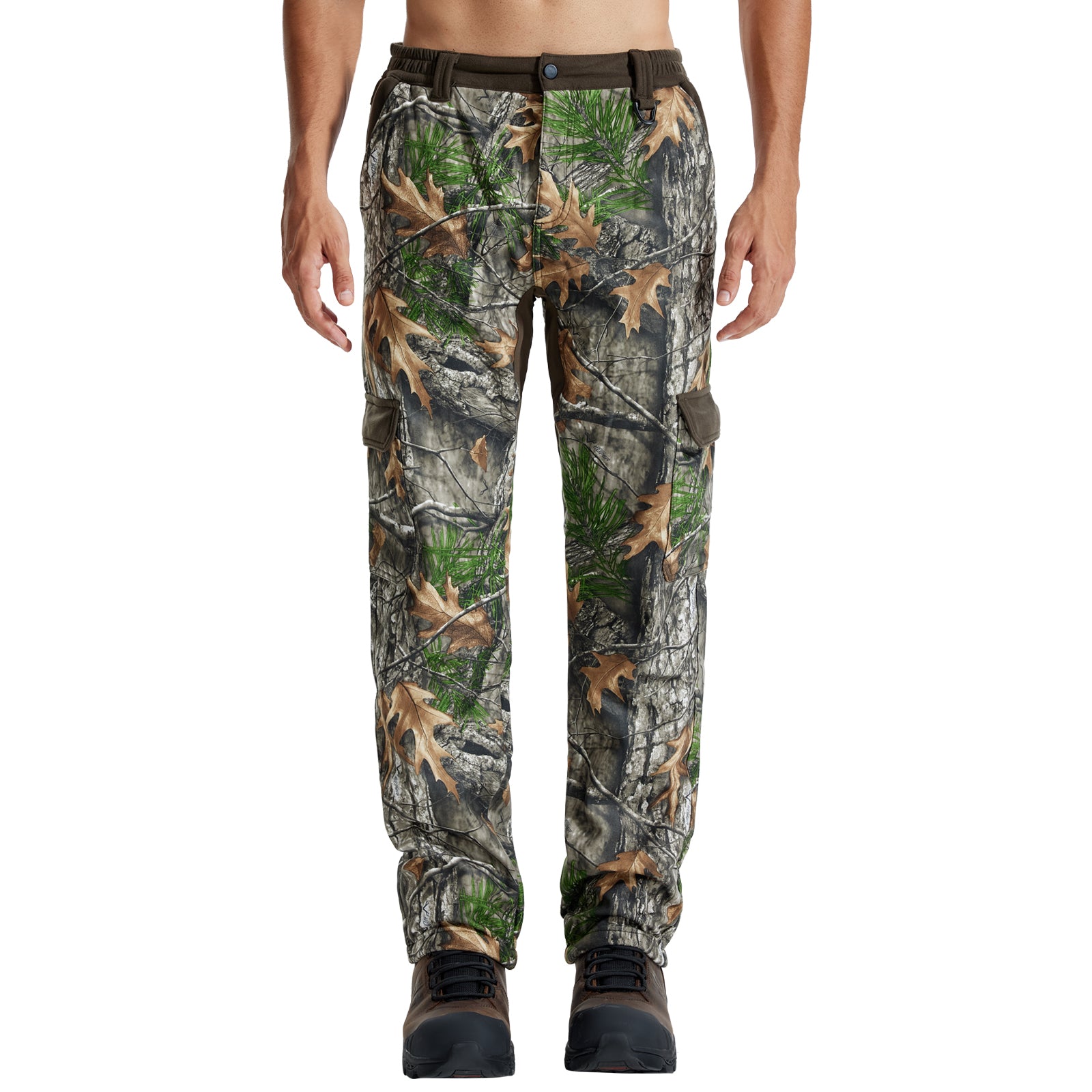 LOOGU Camo Hunting  Fleece Insulation Pants 6 pocket Super Tree P20