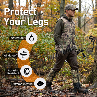 LOOGU Snow Gaiters Waterproof Camo Boot Gaiters Hunting Super Tree SG20