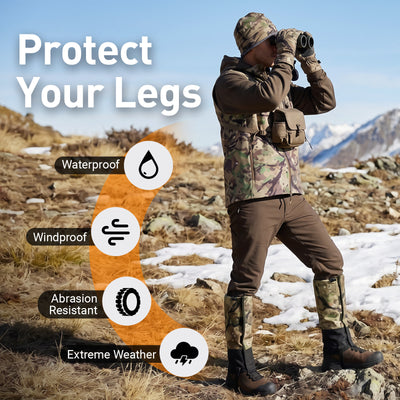 LOOGU Snow Gaiters Waterproof Camo Boot Gaiters Hunting SG20