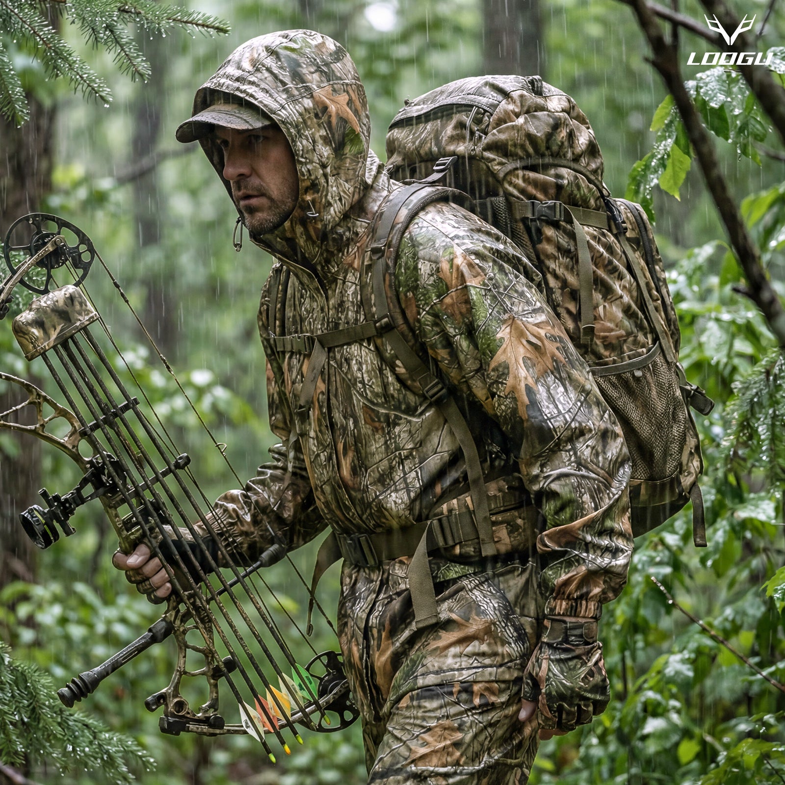 LOOGU camo rainsuit TPU RS20