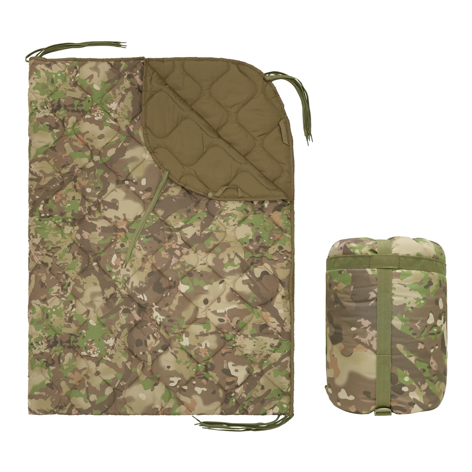 LOOGU Camo Blanket Waterproof Insulation Poncho Liner BL40