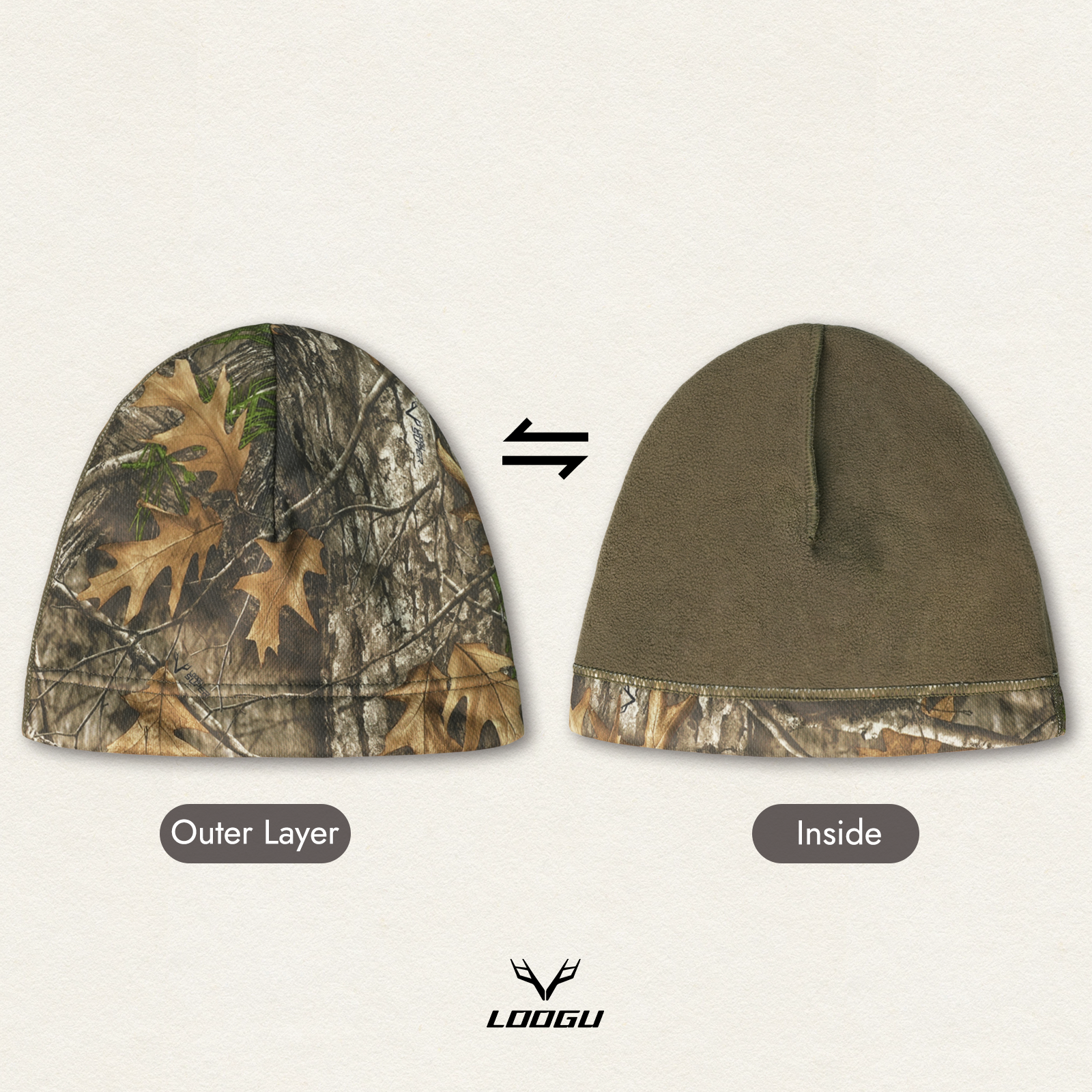 LOOGU  Hunting Beanie Unisex Super Tree Camo