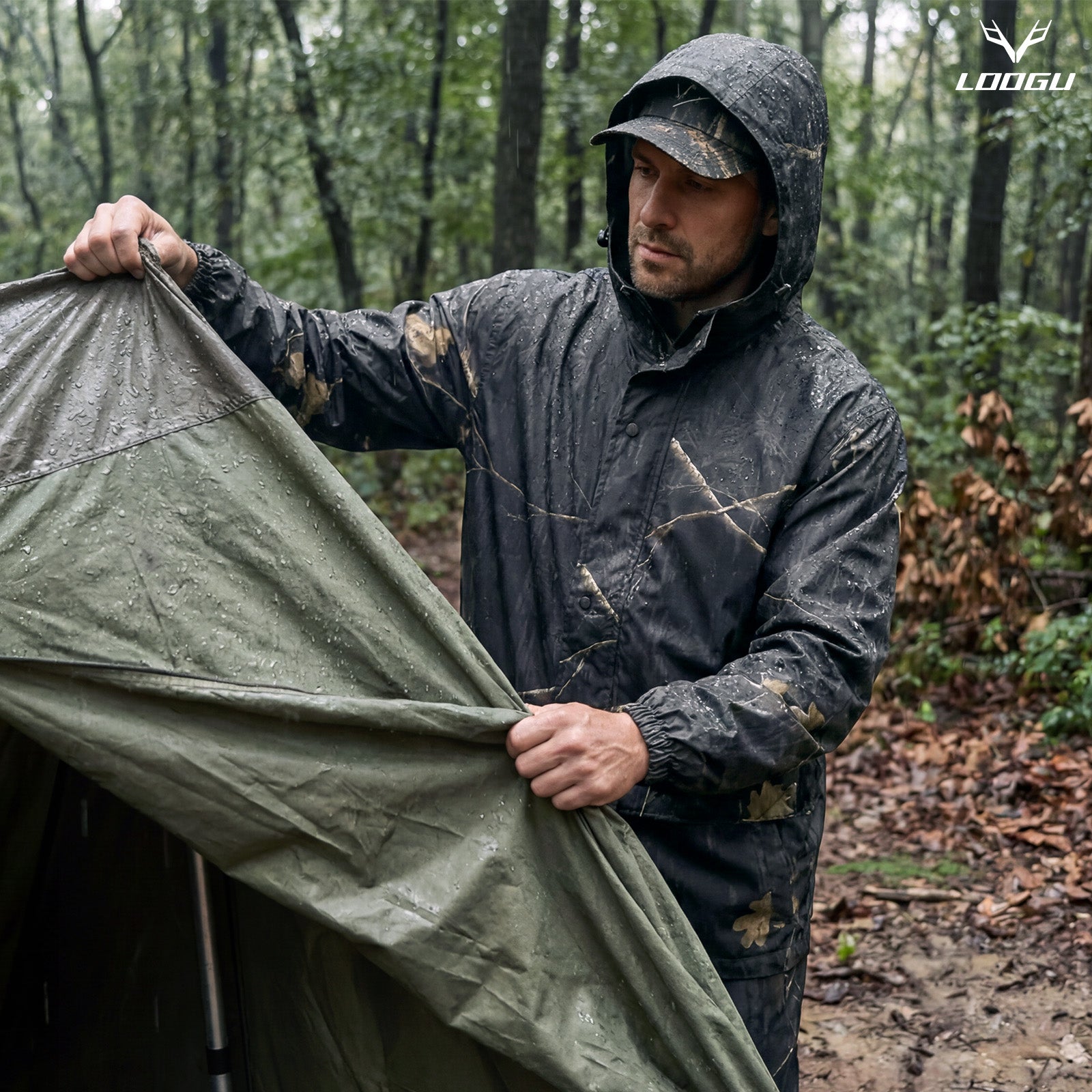 LOOGU ENTS camo rainsuit TPU RS20