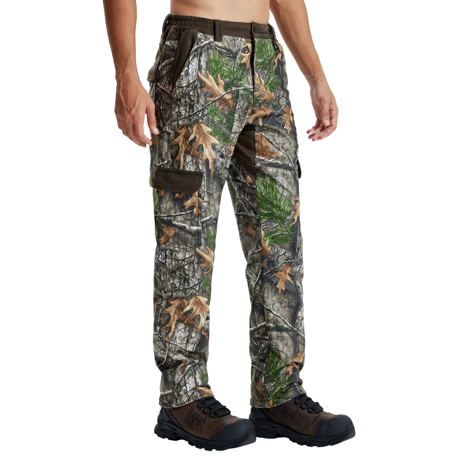 LOOGU Camo Hunting  Fleece Insulation Pants 6 pocket Super Tree P20
