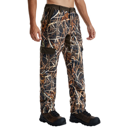 LOOGU Camo Hunting  Fleece Insulation Pants 6 pocket Grass Camo P20